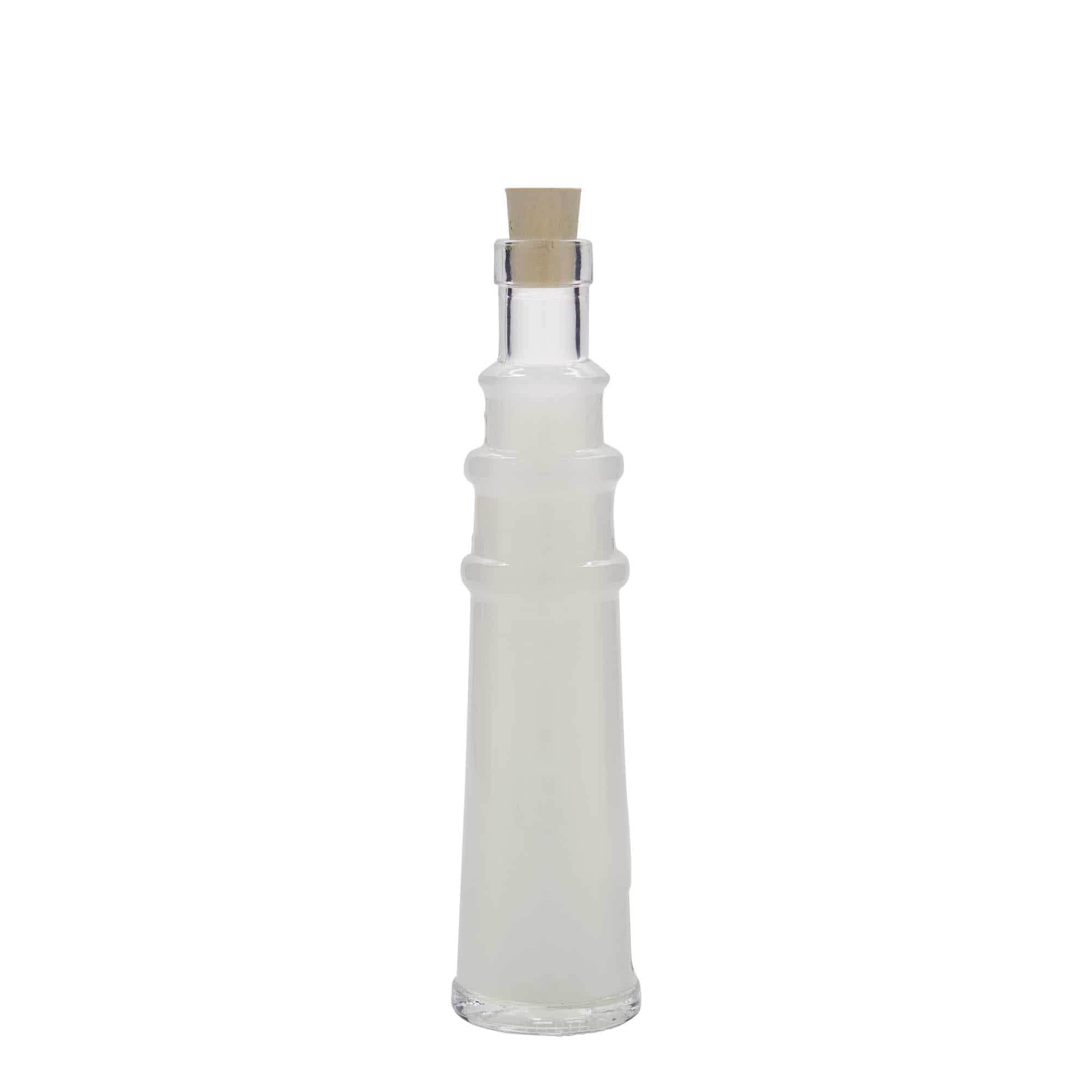 Γυάλινο μπουκάλι φαρμακείου 'Φάρος' 100 ml, στόμιο: φελλός