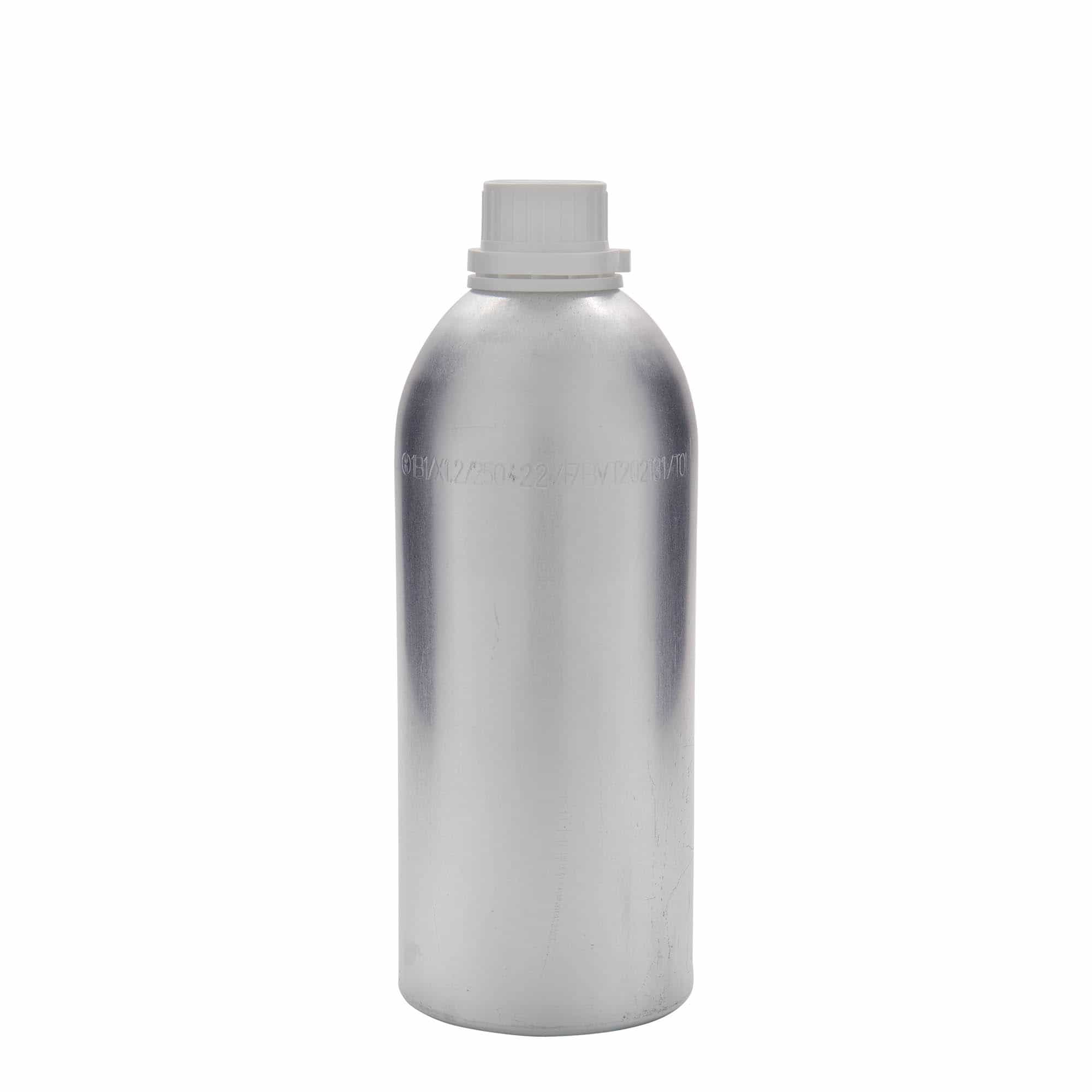 Μπουκάλι αλουμινίου 1100 ml, μεταλλικό, ασημί, στόμιο: DIN 32