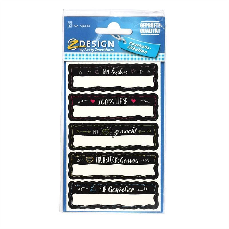 Ετικέτες Zweckform 'Σπιτικό', ορθογώνιες, χάρτινες, μαύρες Ετικέτες Zweckform 'Σπιτικό', ορθογώνιες, χάρτινες, μαύρες