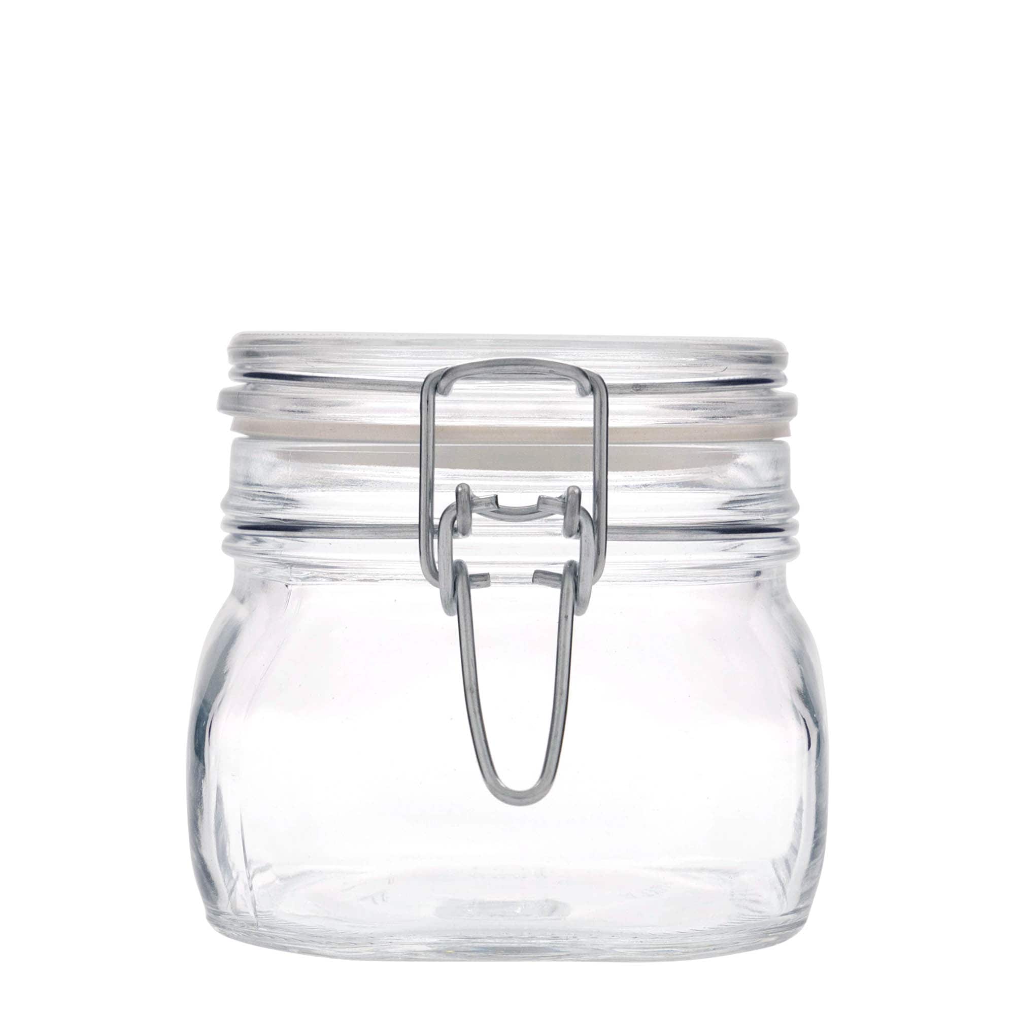 Βάζο με καπάκι με κλιπ 'Fido' 500 ml, τετράγωνο, στόμιο: καπάκι με κλιπ