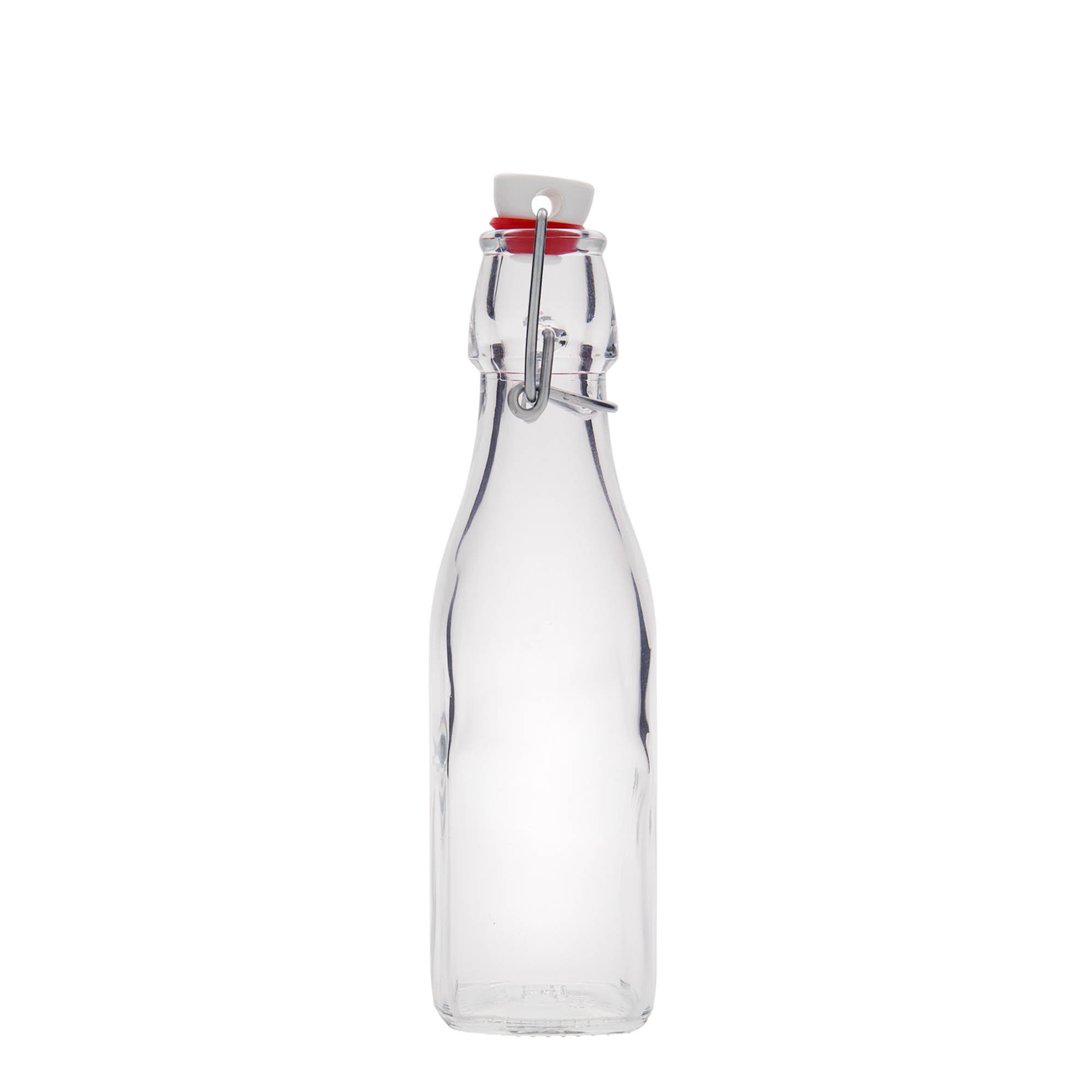 Γυάλινο μπουκάλι 'Swing' 250 ml, τετράγωνο, στόμιο: μηχανικό πώμα