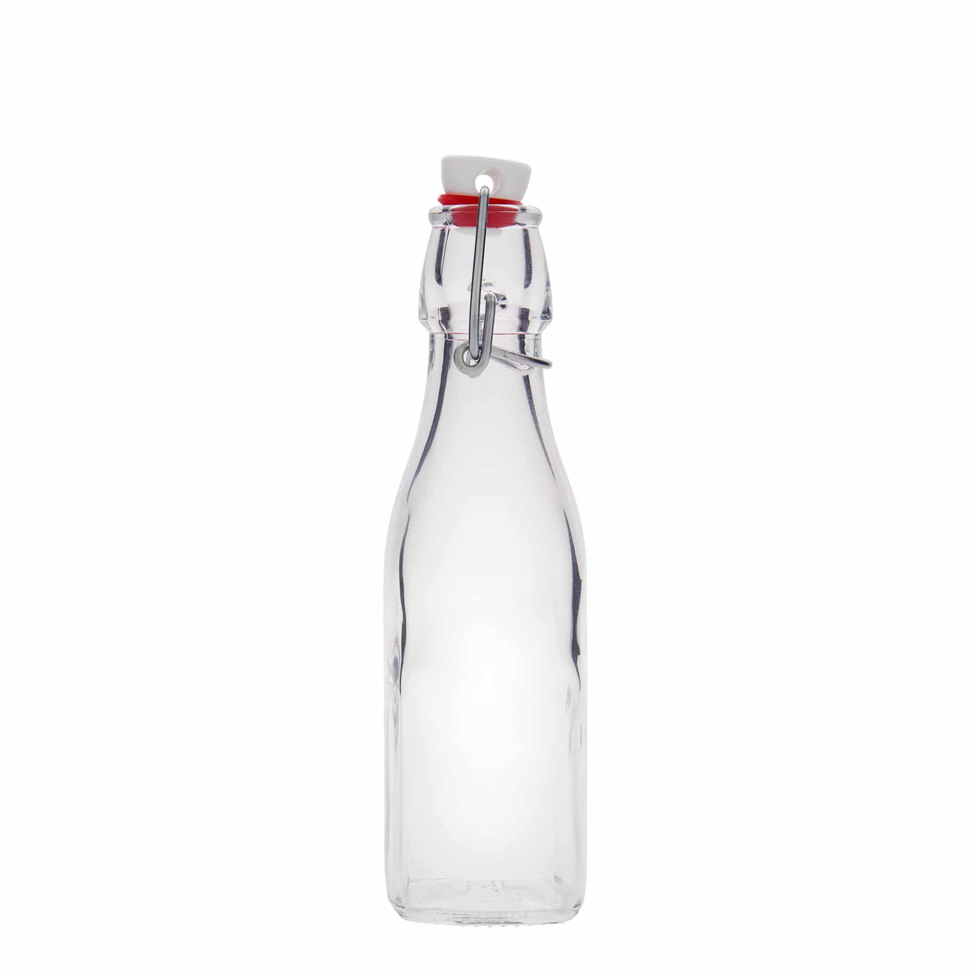 250 ml γυάλινο μπουκάλι 'Swing, τετράγωνο, στόμιο: κλείστρο με μοχλό