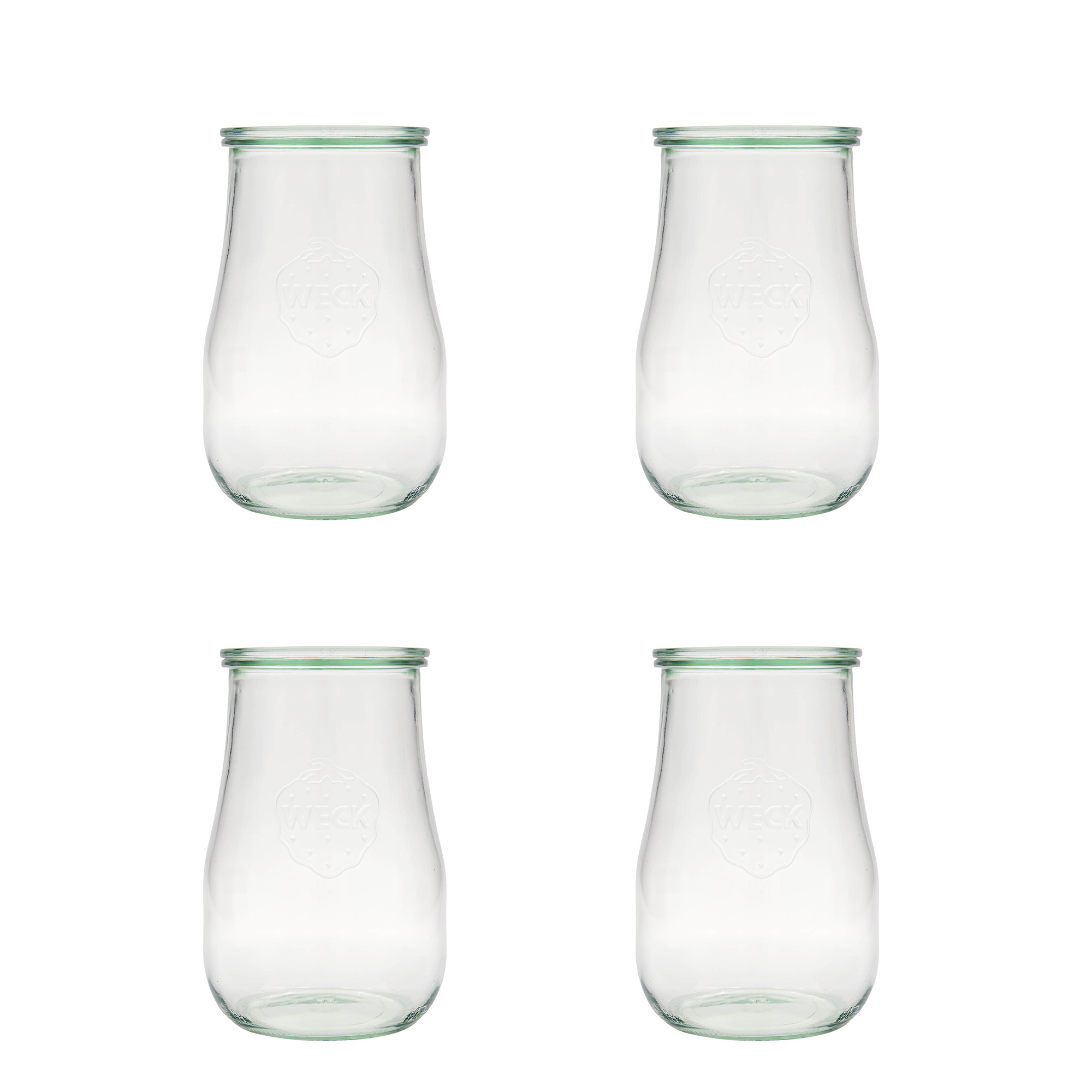 4x Βάζο-τουλίπα WECK 1750 ml με γυάλινο καπάκι RR 100
