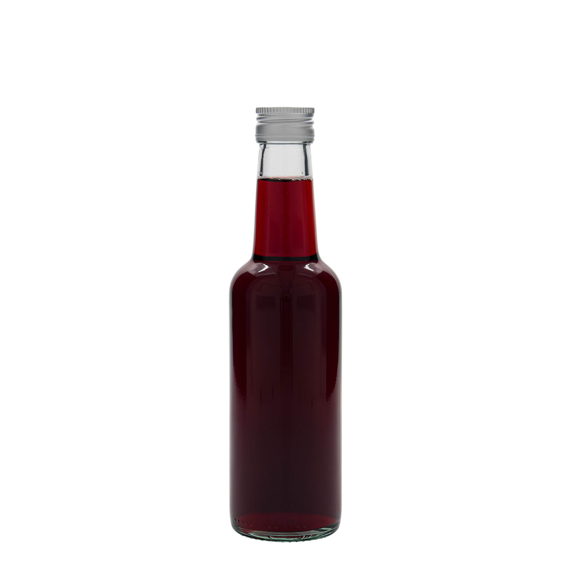 Γυάλινο μπουκάλι με ίσιο λαιμό 250 ml, στόμιο: PP 28 Γυάλινο μπουκάλι με ίσιο λαιμό 250 ml, στόμιο: PP 28