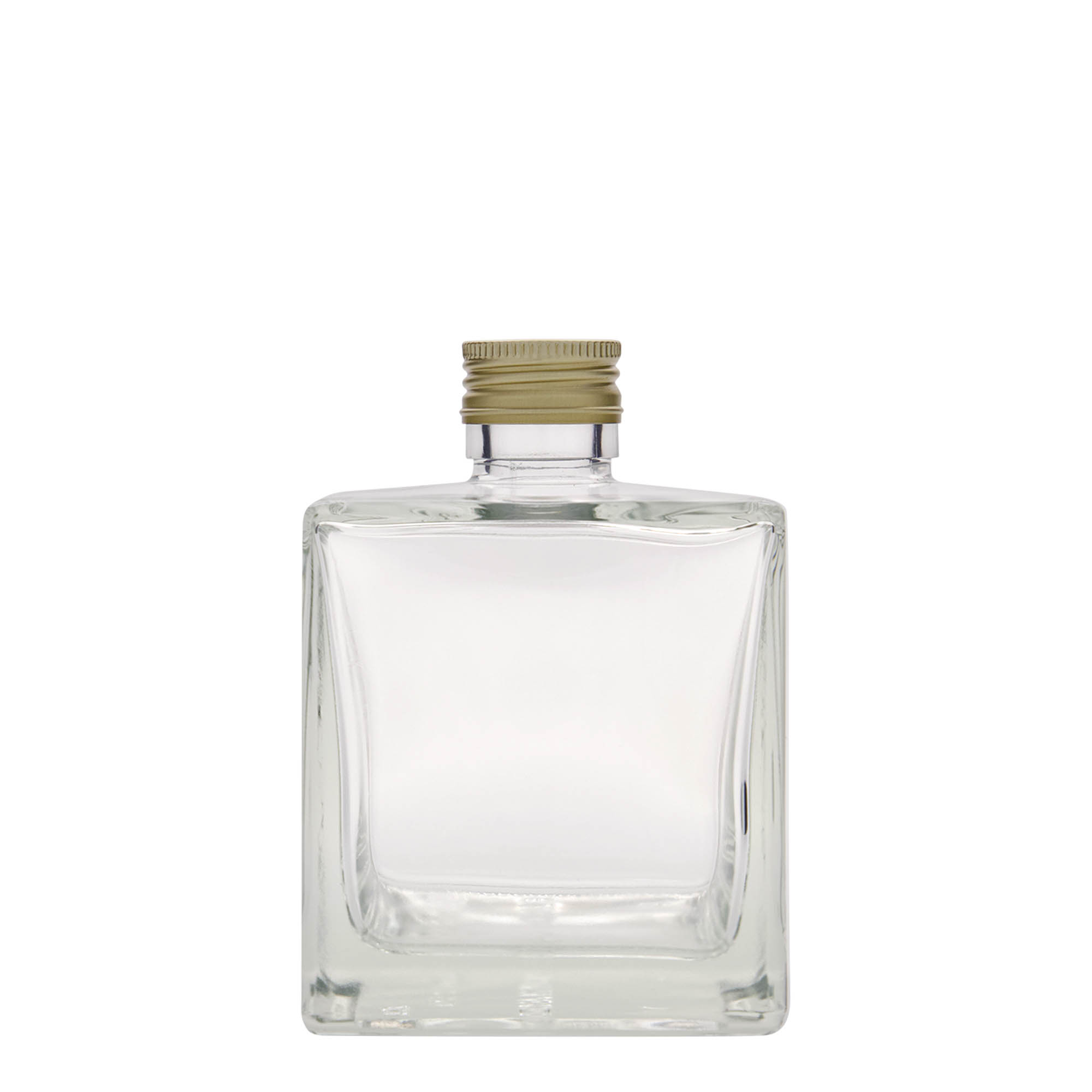 Γυάλινο μπουκάλι 'Cube' 500 ml, τετράγωνο, στόμιο: PP 28