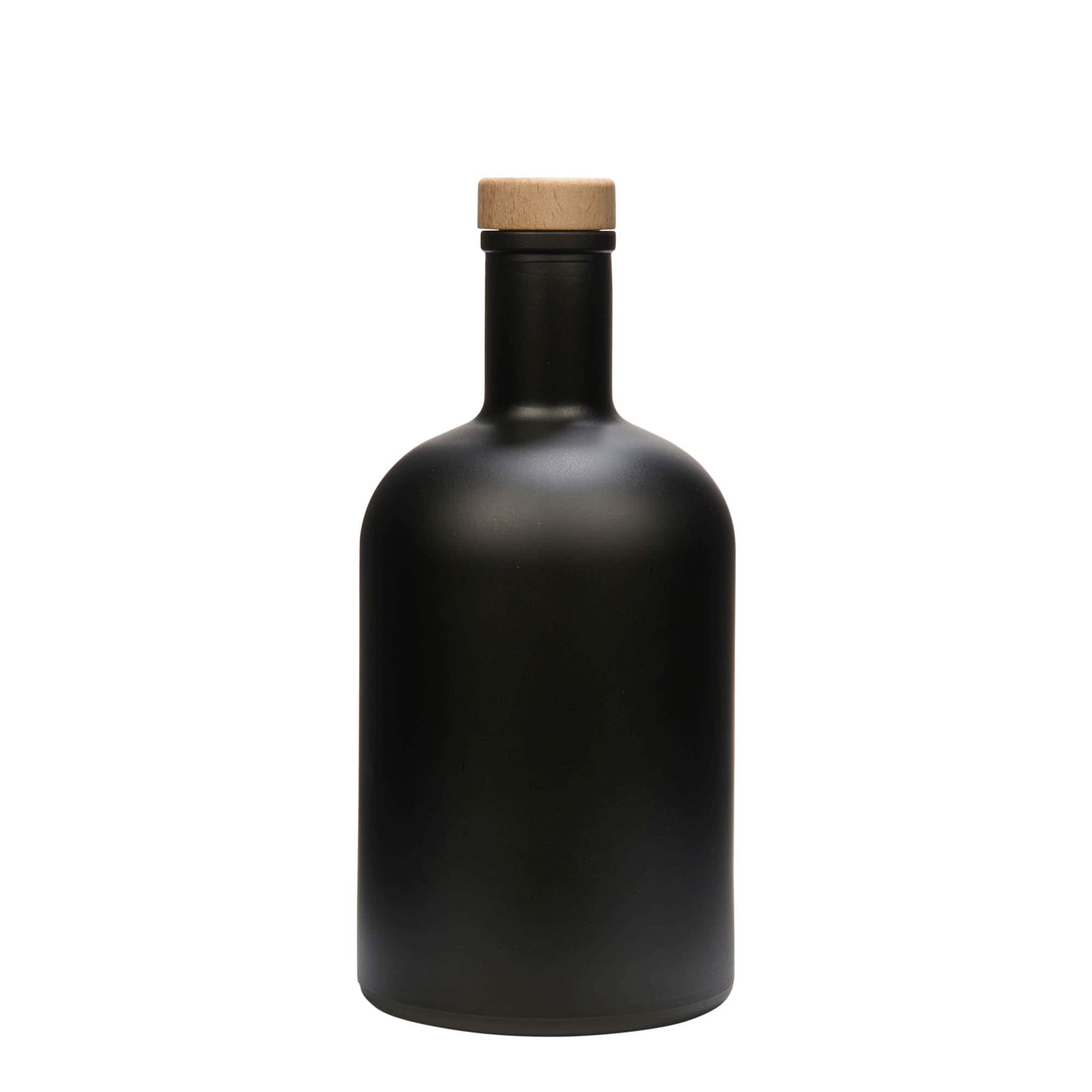 Γυάλινο μπουκάλι 'Gerardino' 700 ml, μαύρο, στόμιο: φελλός