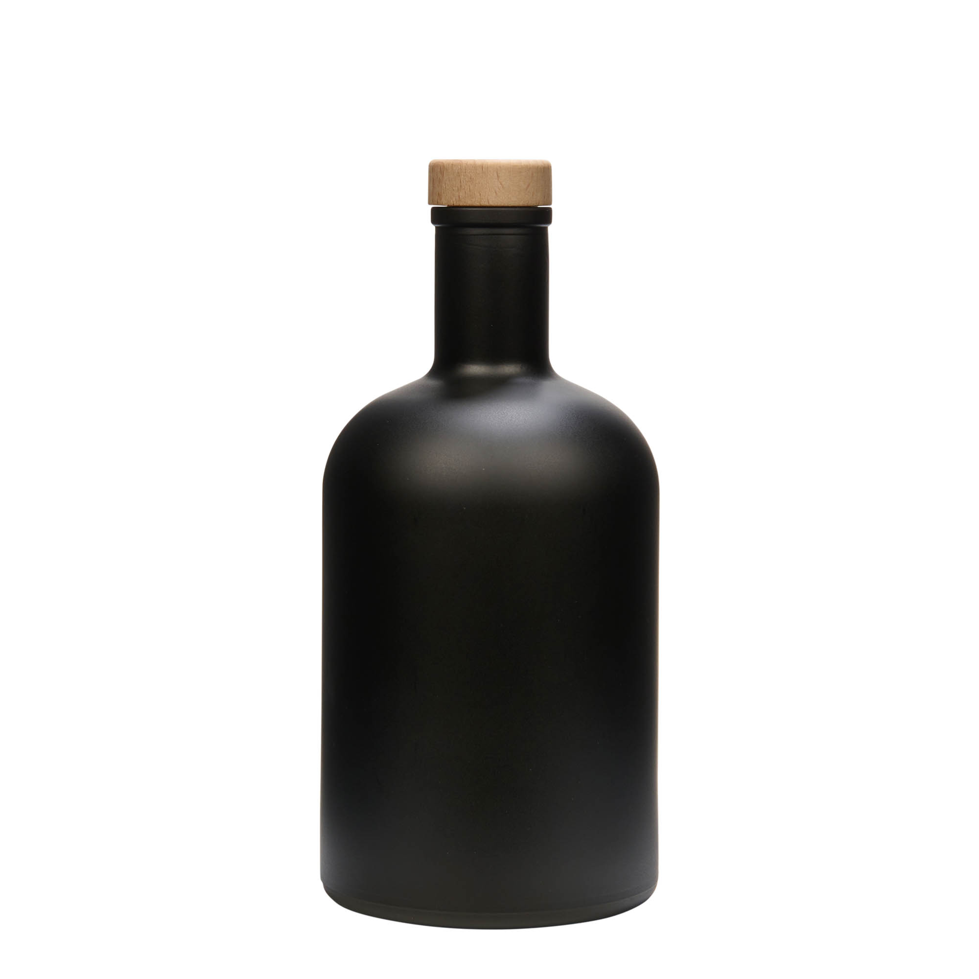 Γυάλινο μπουκάλι 'Gerardino' 700 ml, μαύρο, στόμιο: φελλός