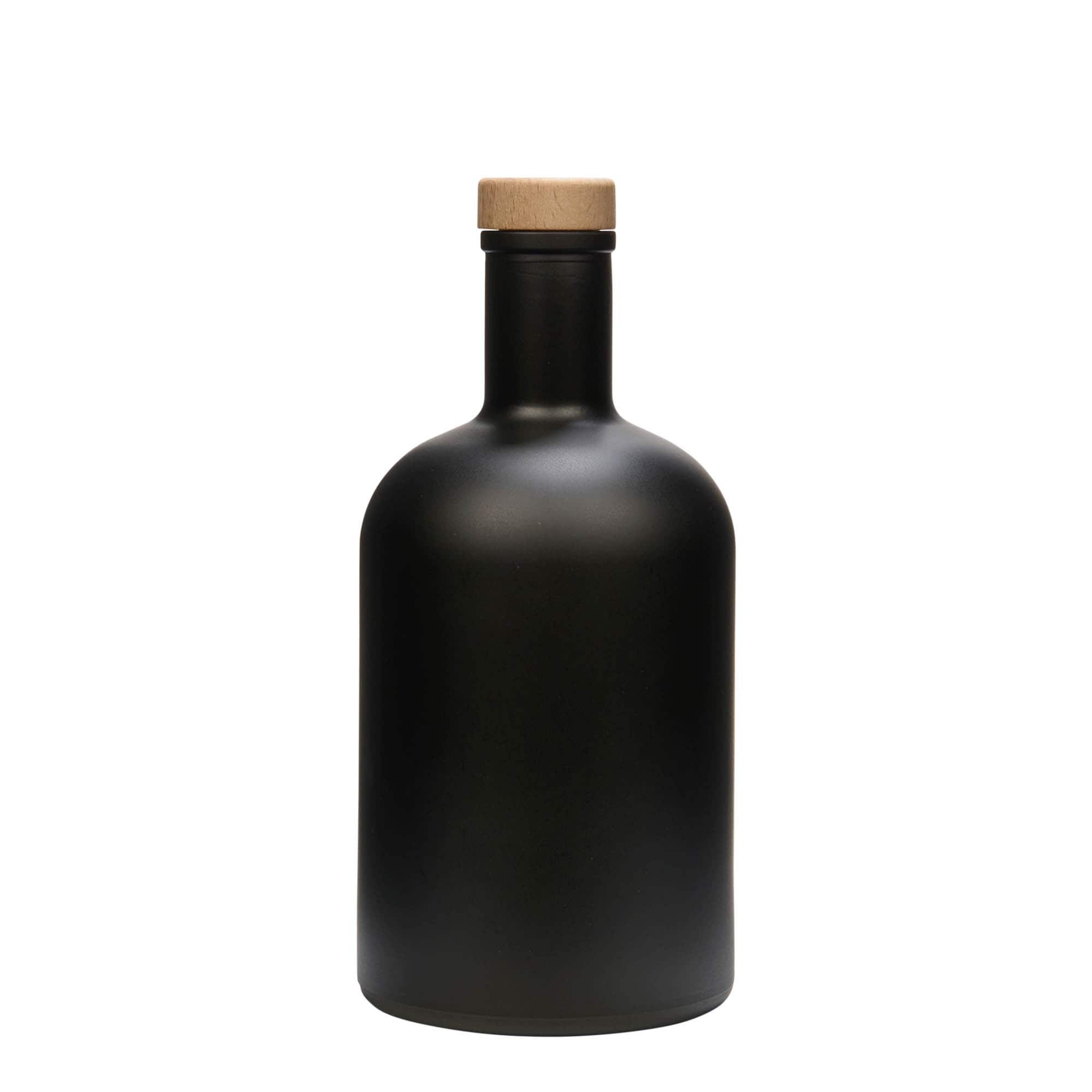 Γυάλινο μπουκάλι 'Gerardino' 700 ml, μαύρο, στόμιο: φελλός