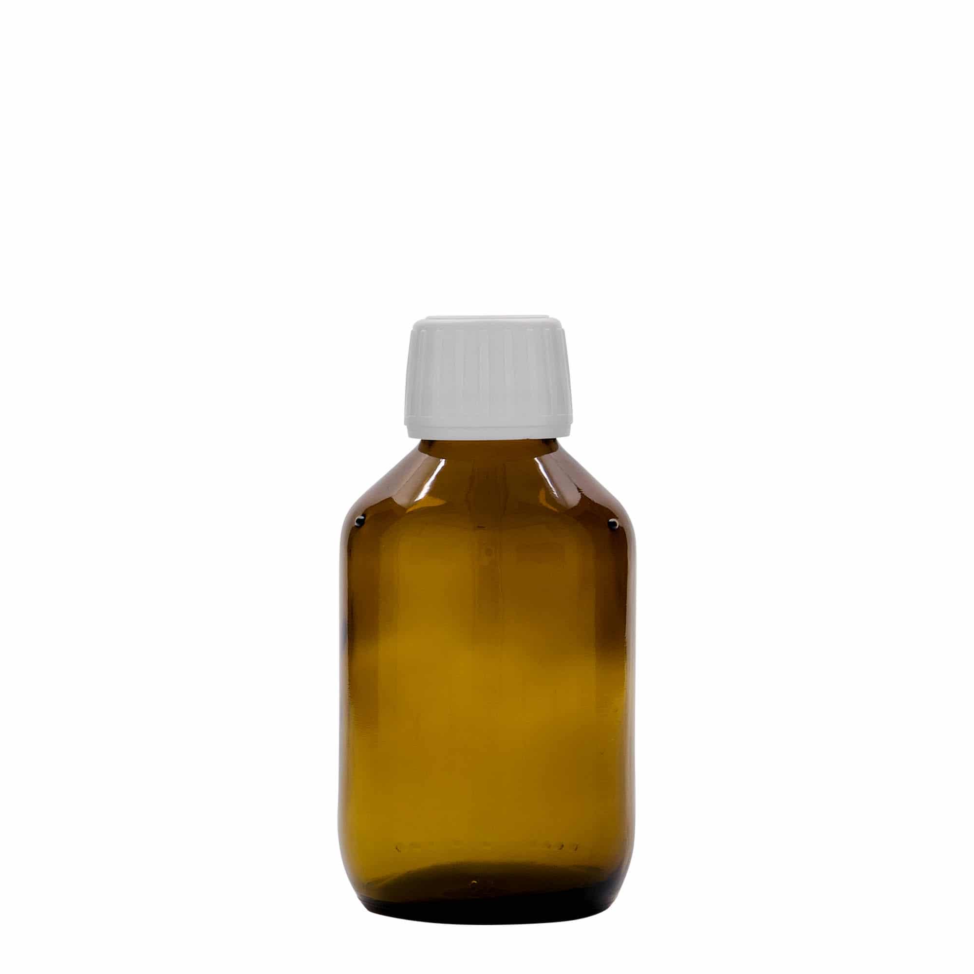 Μπουκάλι φαρμάκου 150 ml, καφέ, γυάλινο, στόμιο: PP 28