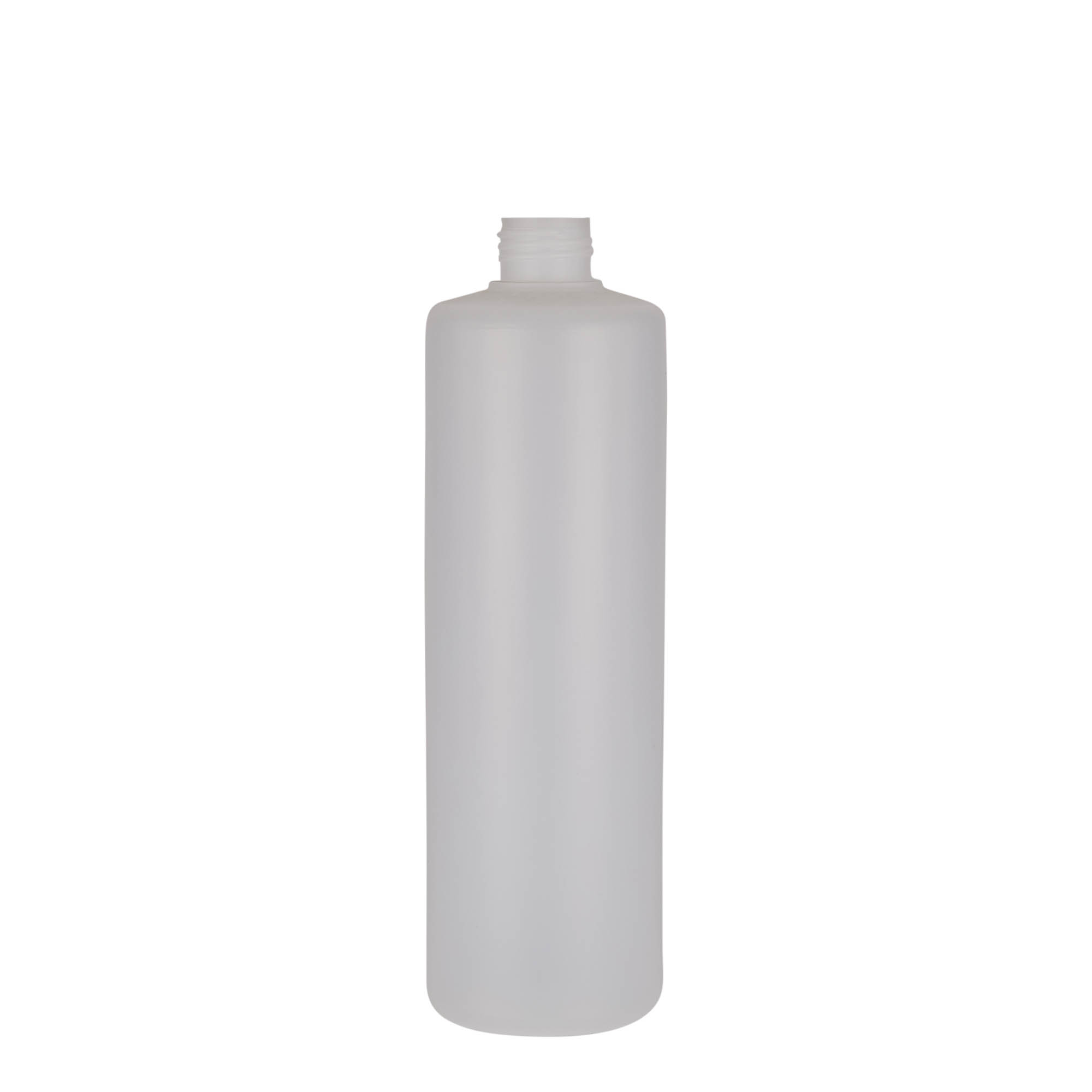 Στρογγυλό μπουκάλι 500 ml, πλαστικό PE, φυσικό χρώμα, στόμιο: βιδωτό πώμα