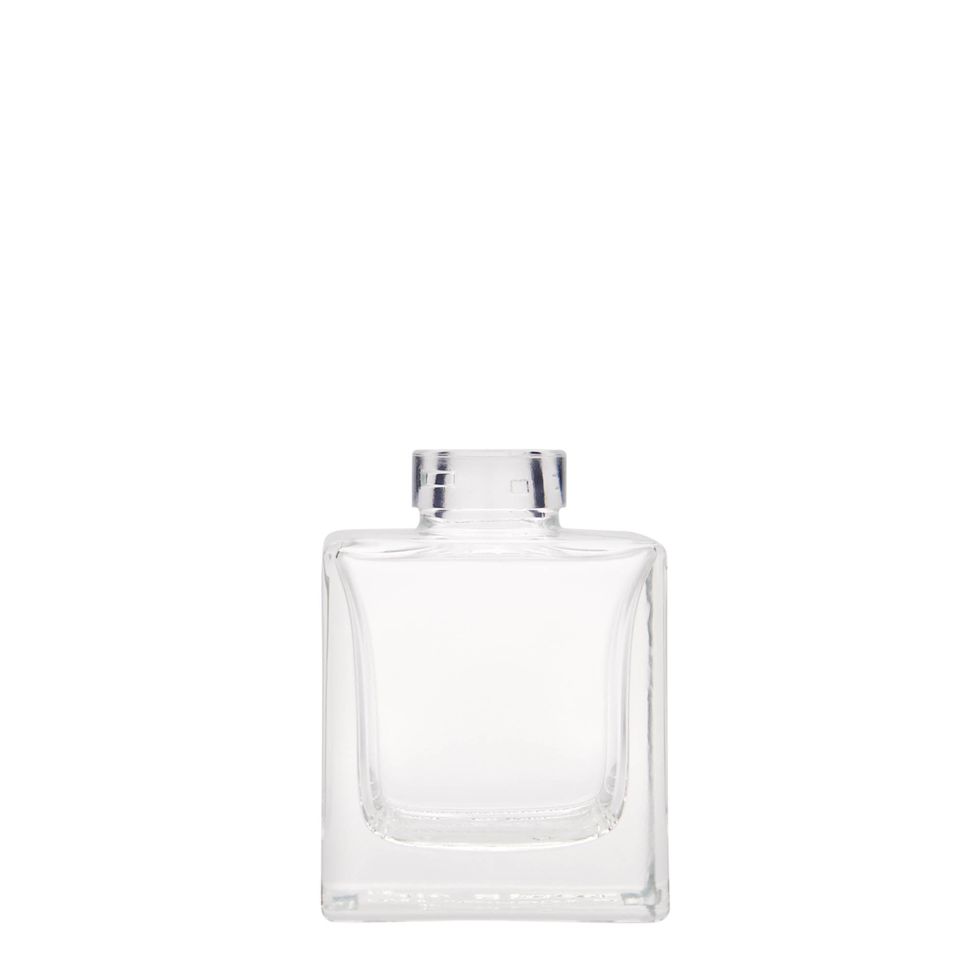 100 ml γυάλινο μπουκάλι 'Cube', τετράγωνο, στόμιο: φελλός