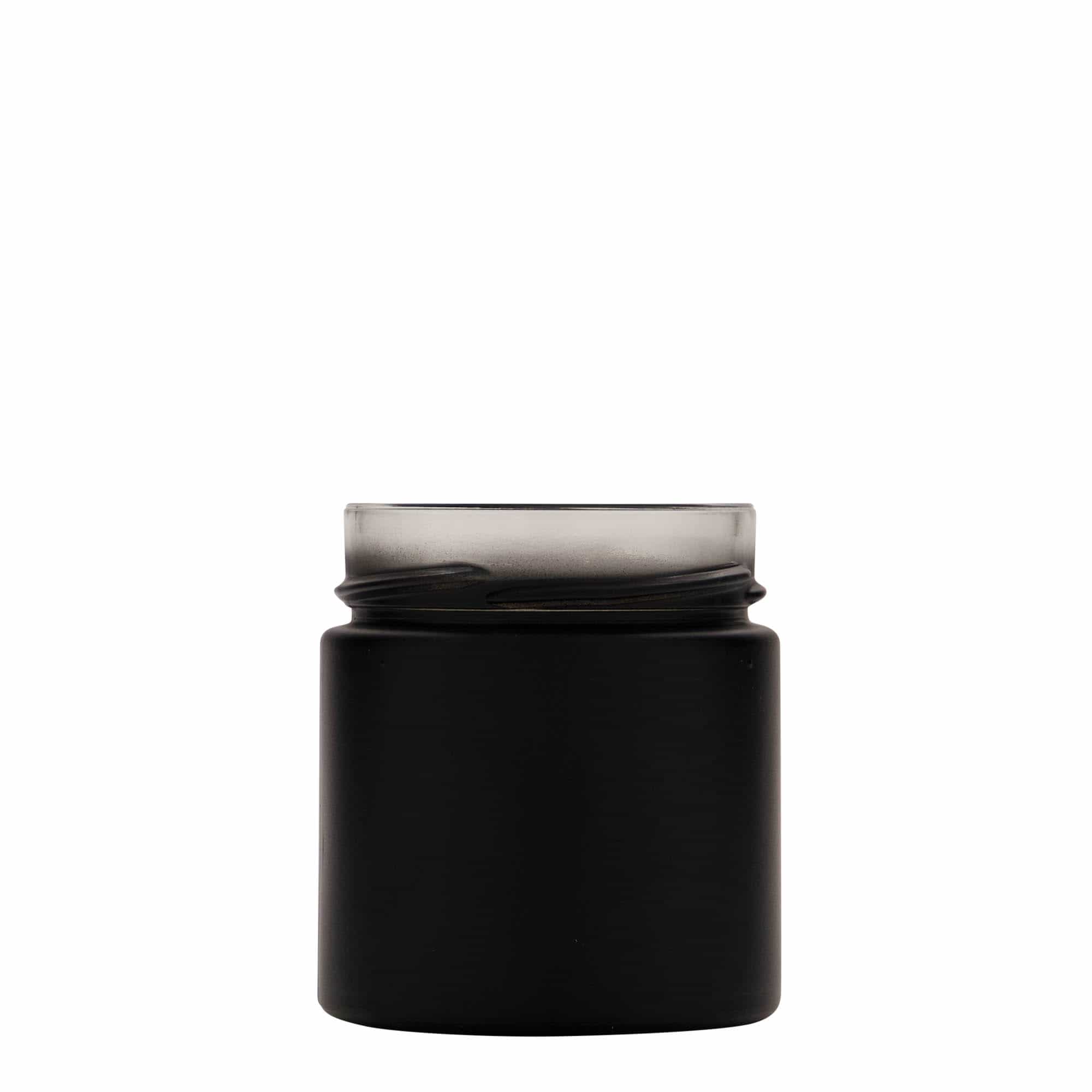 Στρογγυλό βάζο 'Aurora' 220 ml, μαύρο, στόμιο: deep twist-off (DTO 66)