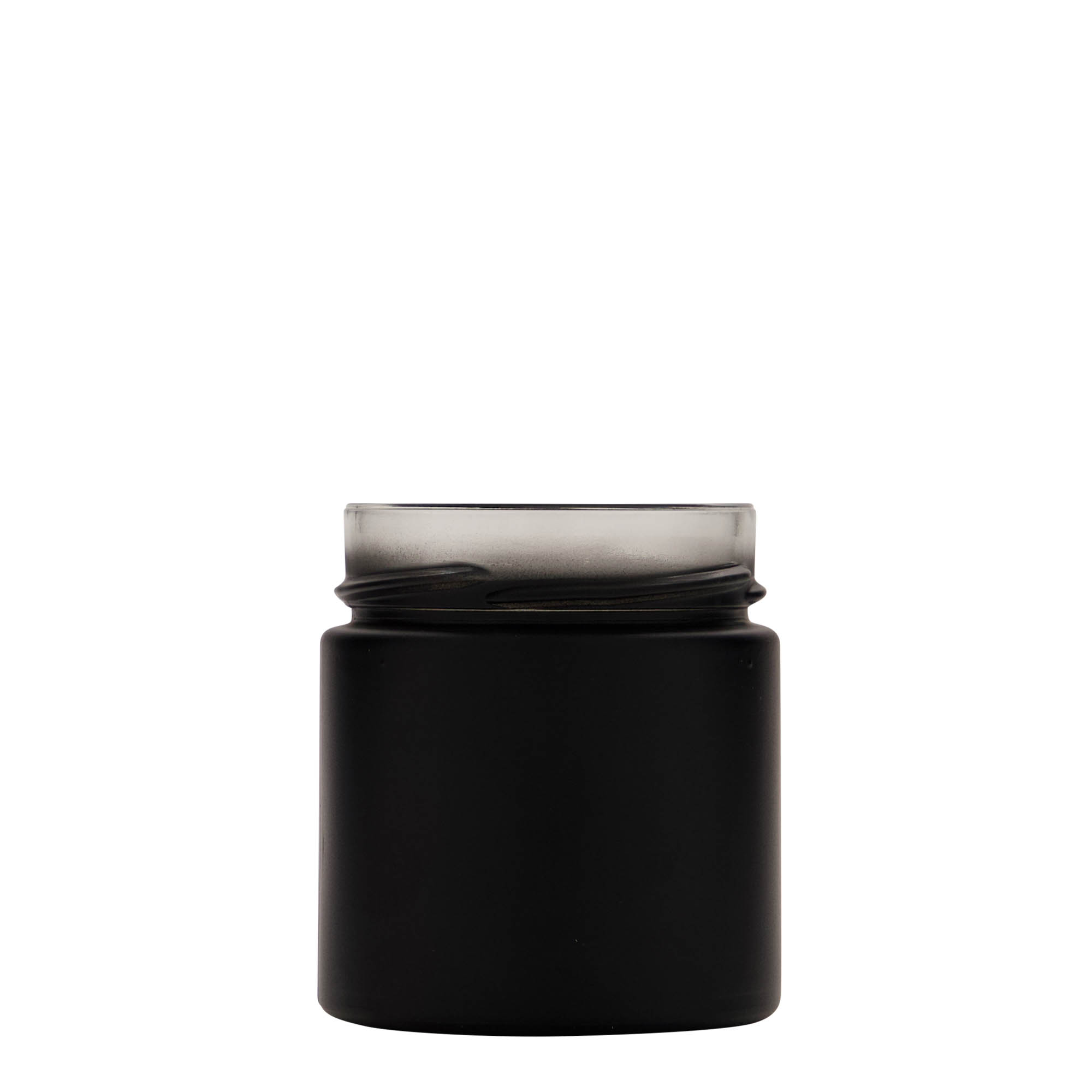Στρογγυλό βάζο 'Aurora' 220 ml, μαύρο, στόμιο: deep twist-off (DTO 66)