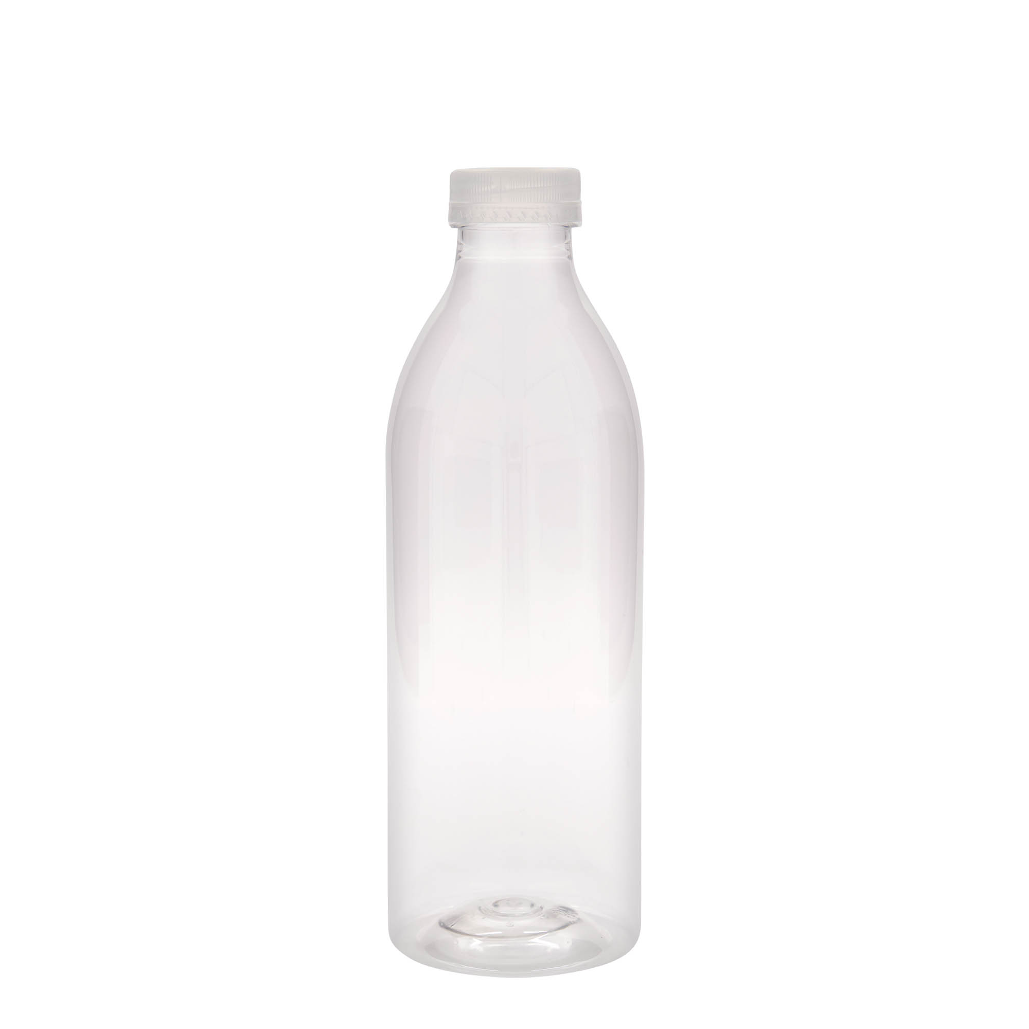 Μπουκάλι PET τυπικού μεγέθους 1.000 ml, πλαστικό, στόμιο: 38 mm Μπουκάλι PET τυπικού μεγέθους 1.000 ml, πλαστικό, στόμιο: 38 mm
