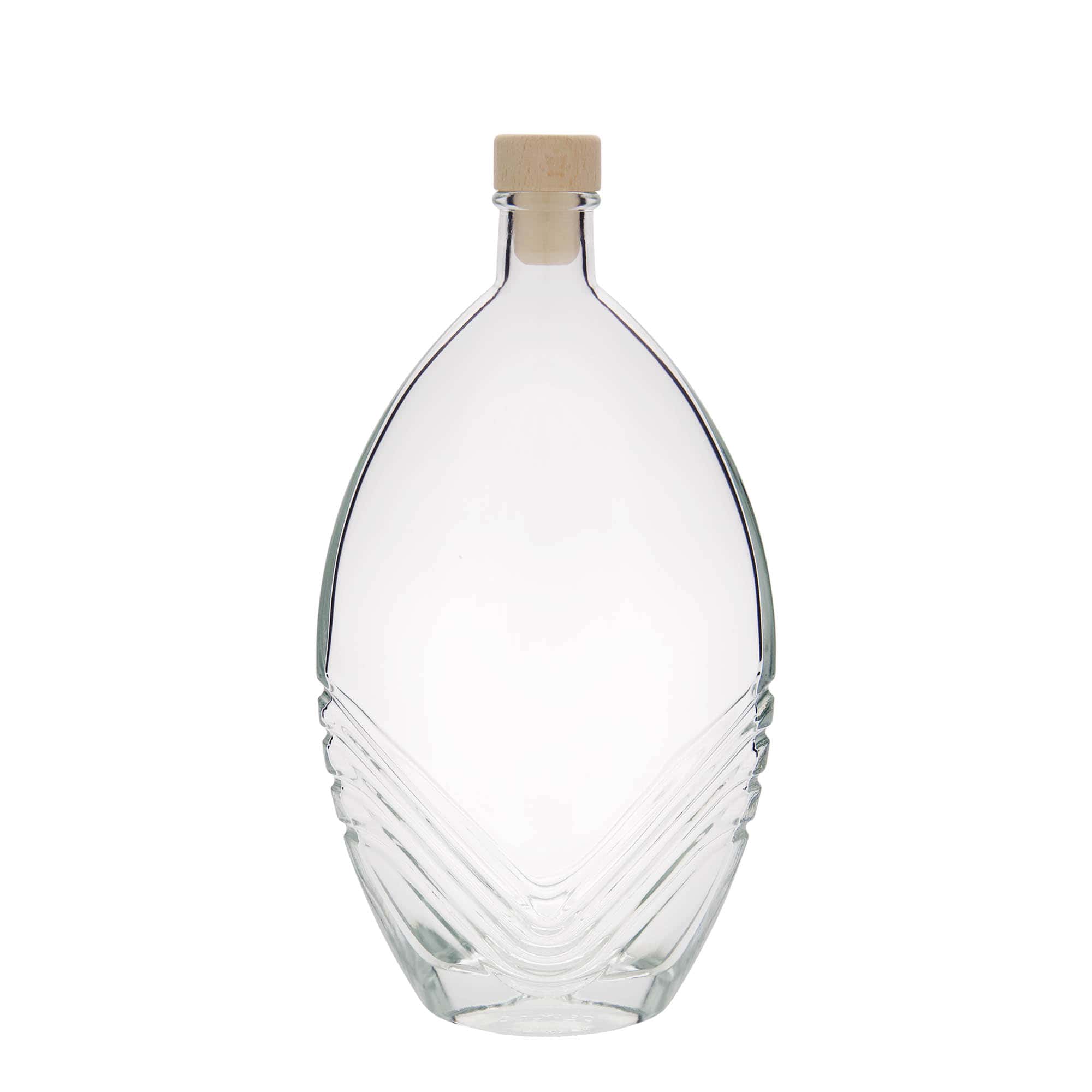Γυάλινο μπουκάλι 'Florence' 500 ml, οβάλ, στόμιο: φελλός