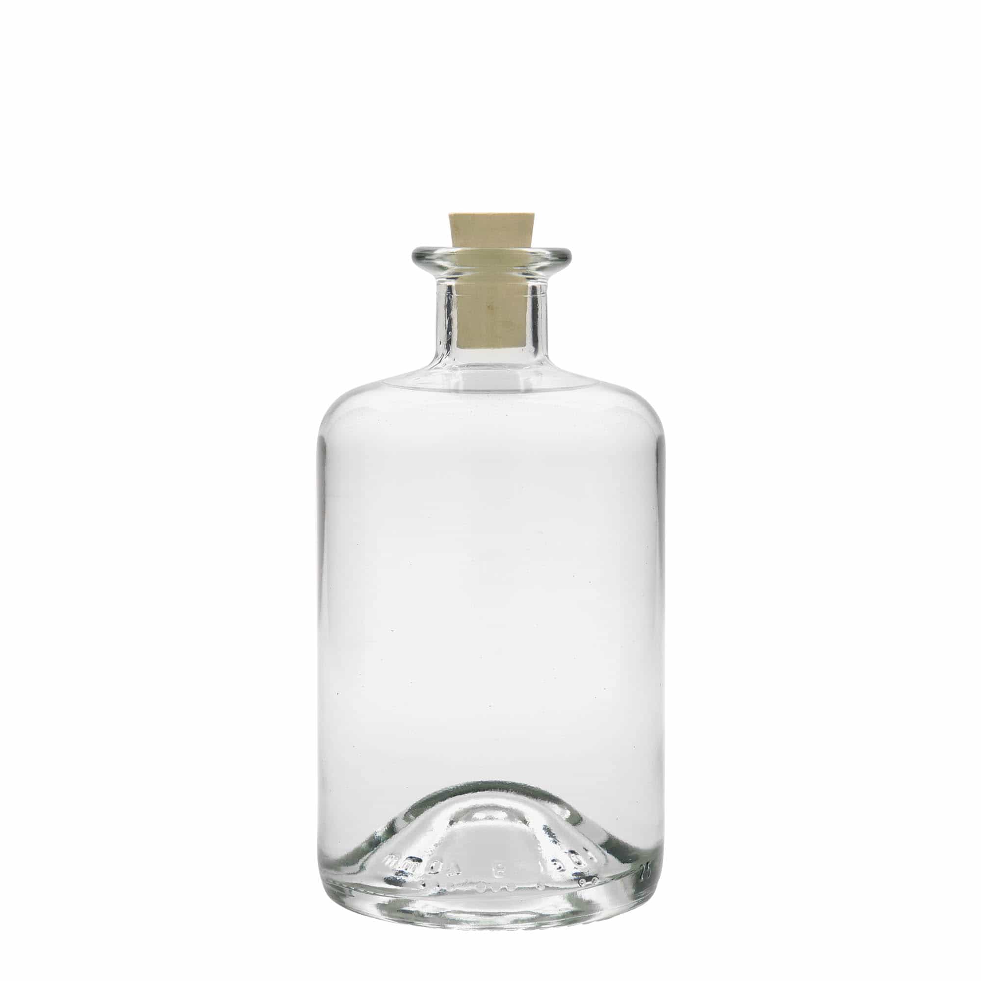 Γυάλινο μπουκάλι φαρμακείου 500 ml, στόμιο: φελλός