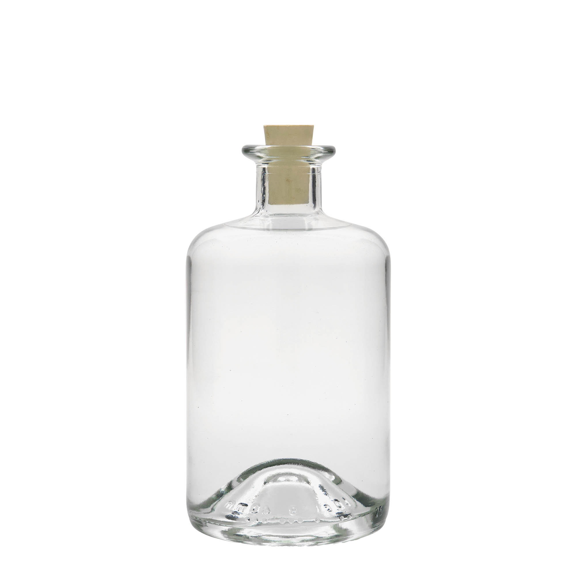 Γυάλινο μπουκάλι φαρμακείου 500 ml, στόμιο: φελλός Γυάλινο μπουκάλι φαρμακείου 500 ml, στόμιο: φελλός
