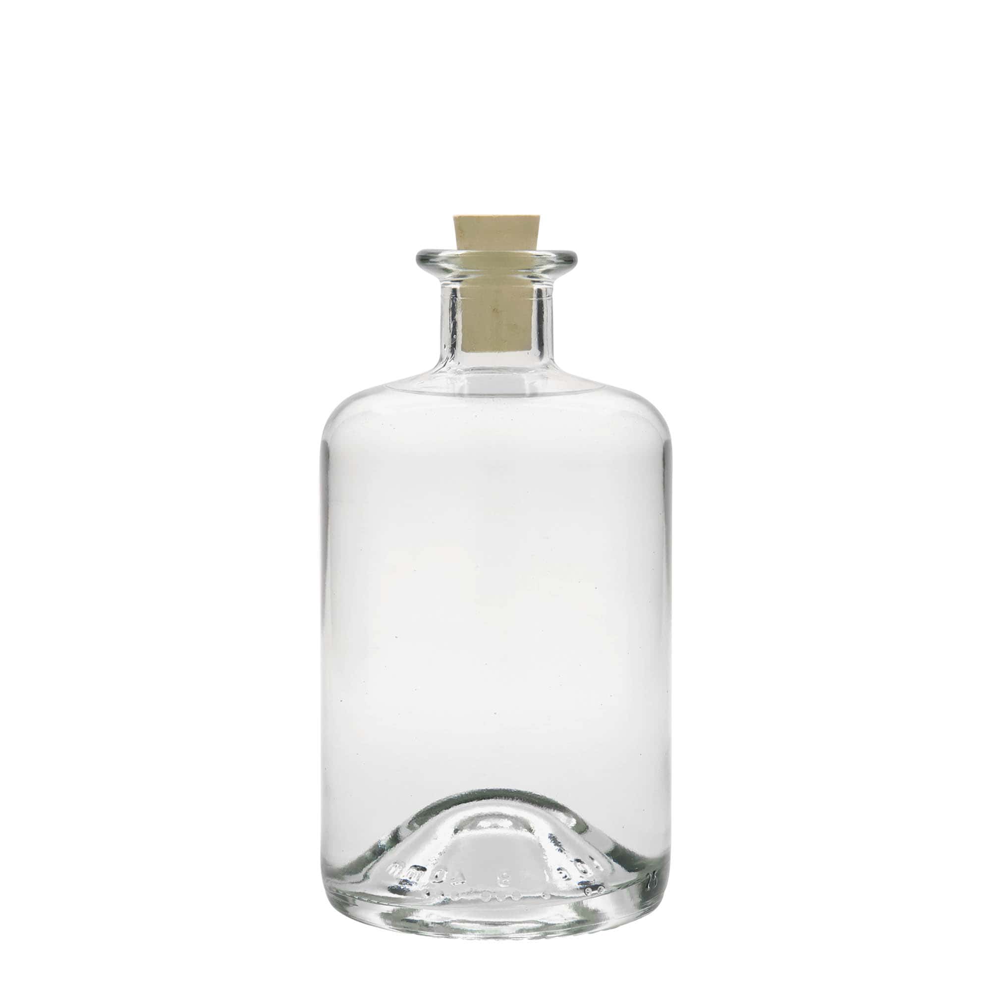 500 ml γυάλινο μπουκάλι φαρμακοποιού, στόμιο: φελλός