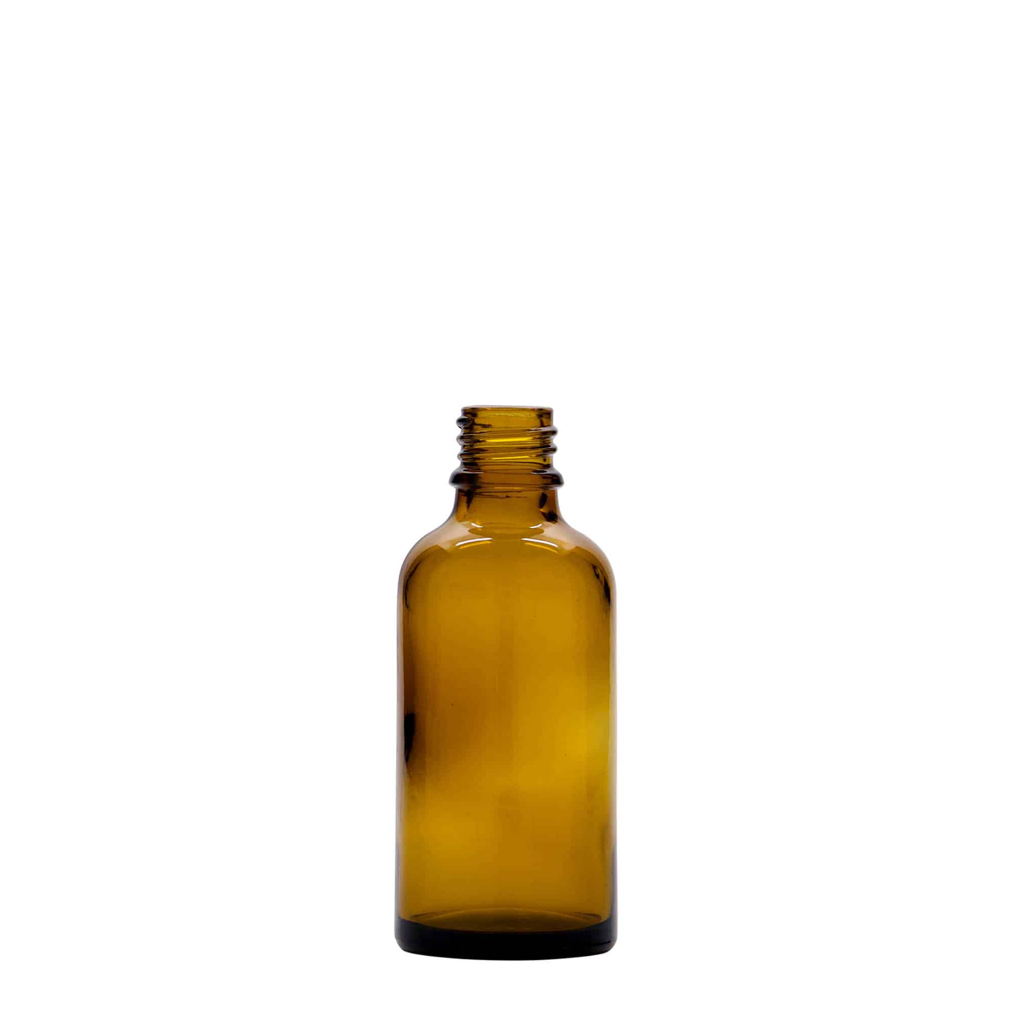Μπουκάλι φαρμάκου με αντλία λοσιόν 50 ml, γυάλινο, καφέ, στόμιο: DIN 18