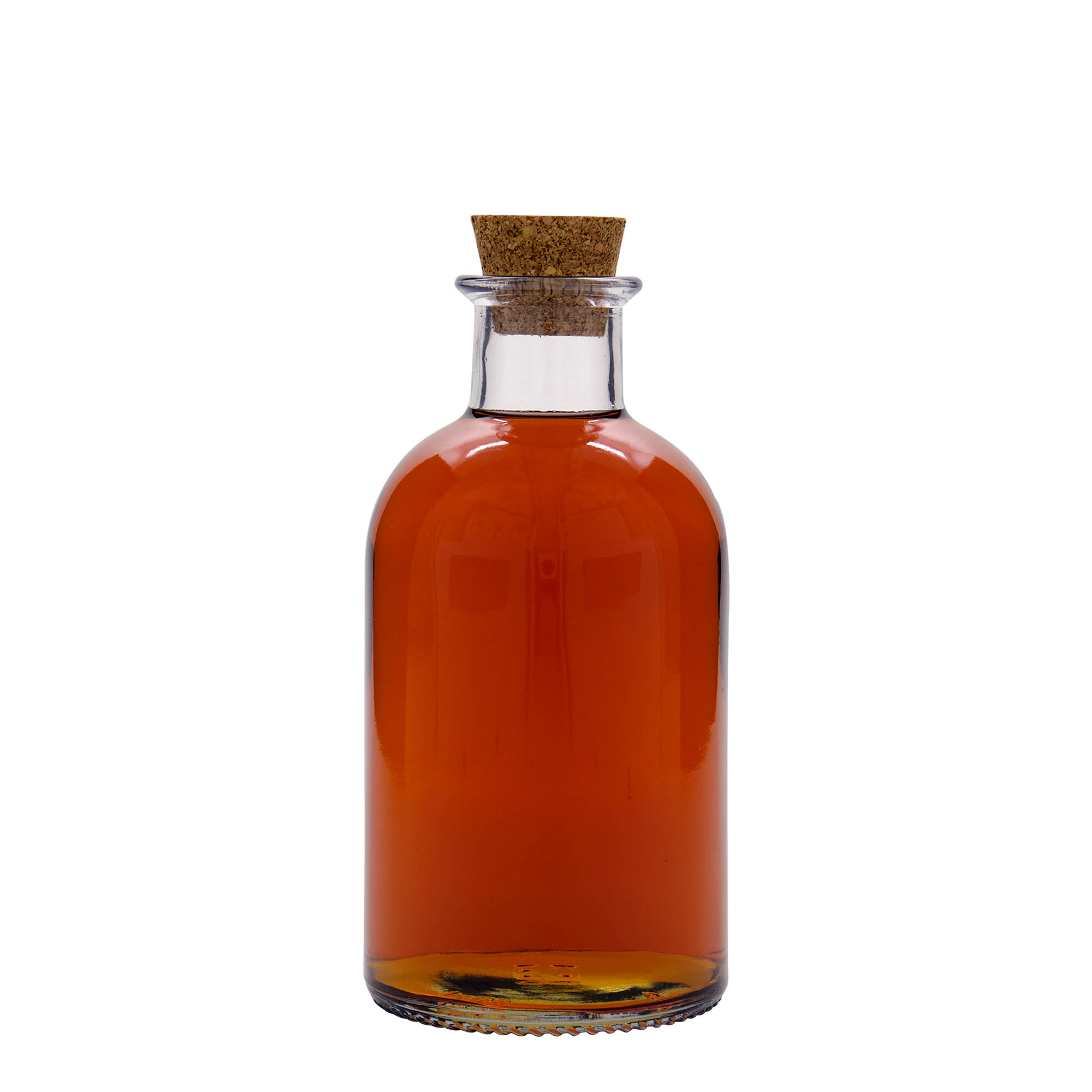 Γυάλινο μπουκάλι φαρμακείου 'Italia' 500 ml, στόμιο: φελλός
