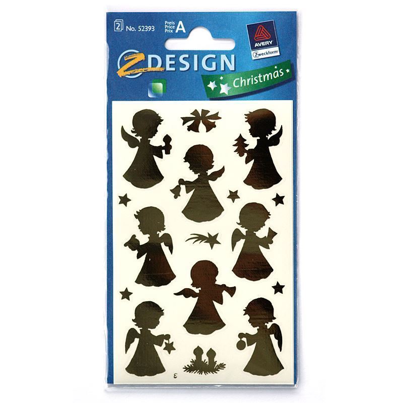 Αυτοκόλλητα Zweckform 'Άγγελοι', χάρτινα, χρυσά