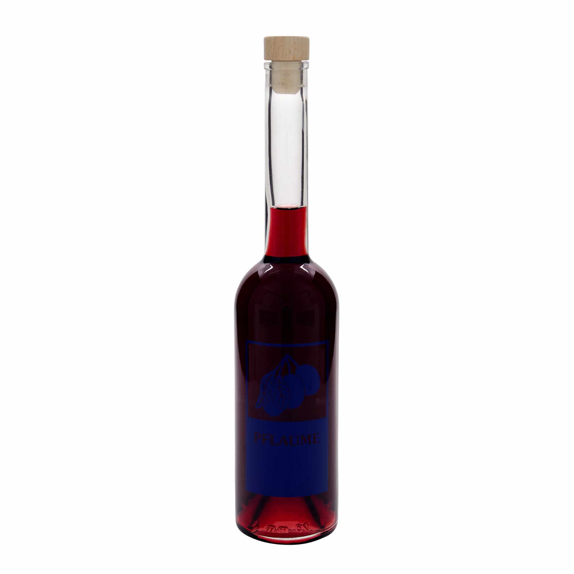 Γυάλινο μπουκάλι 'Opera' 500 ml, σχέδιο: δαμάσκηνο, στόμιο: φελλός