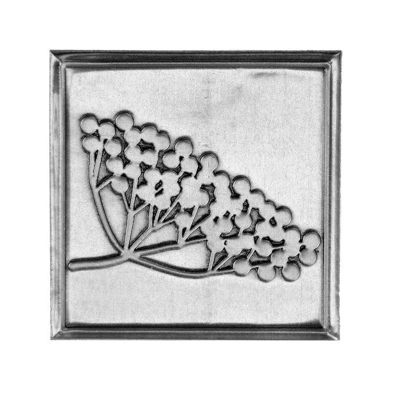 Μεταλλική ετικέτα 'Κουφοξυλιά', τετράγωνη, μεταλλική, ασημί Μεταλλική ετικέτα 'Κουφοξυλιά', τετράγωνη, μεταλλική, ασημί