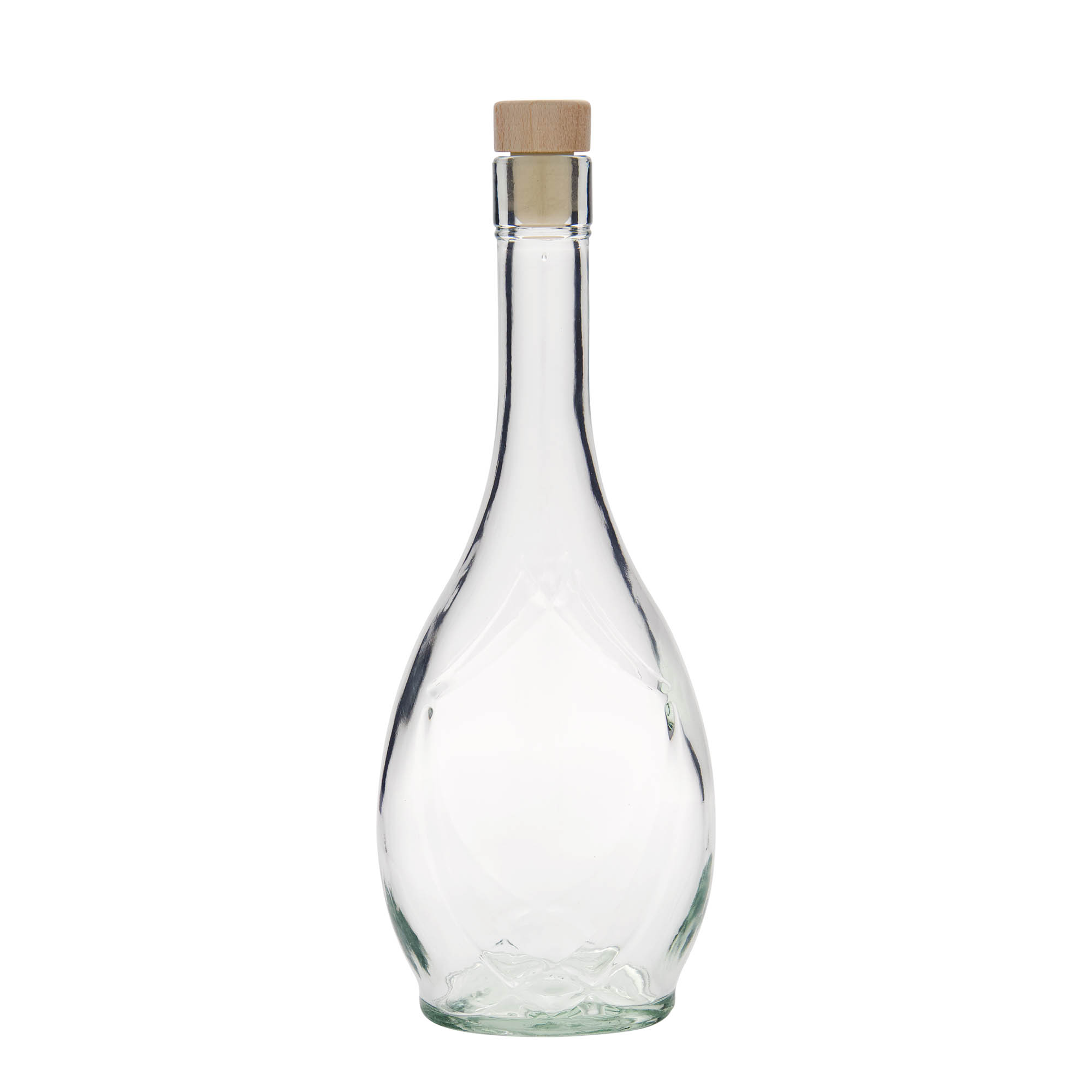 Γυάλινο μπουκάλι 'Saragossa' 500 ml, οβάλ, στόμιο: φελλός