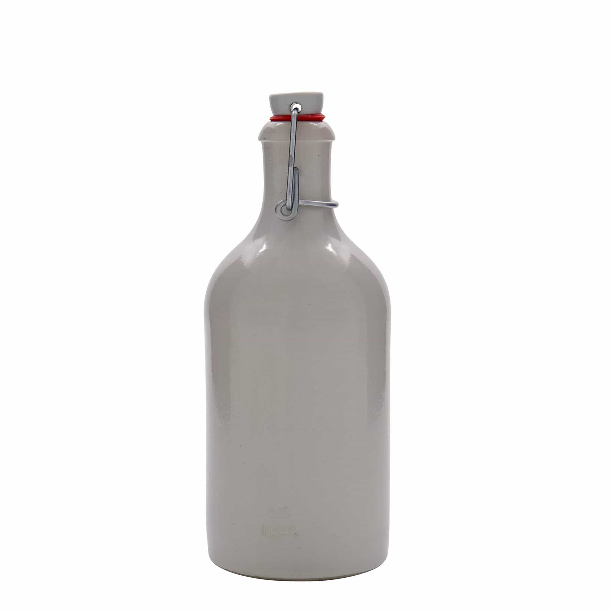 Κεραμικό μπουκάλι 500 ml, κεραμικό, λευκό, στόμιο: φελλός