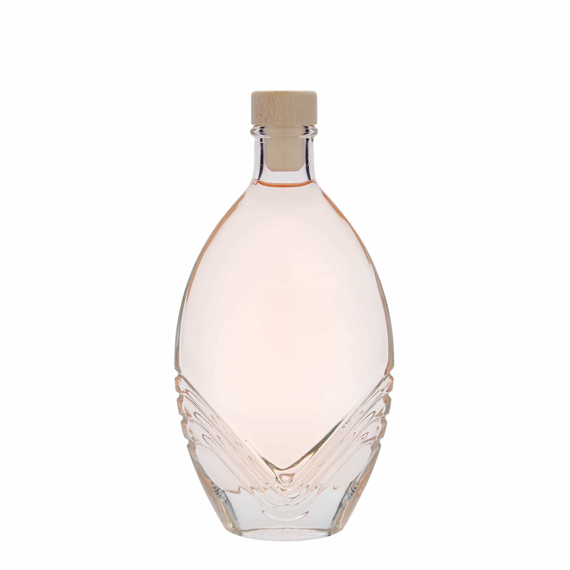 Γυάλινο μπουκάλι 'Florence' 200 ml, οβάλ, στόμιο: φελλός