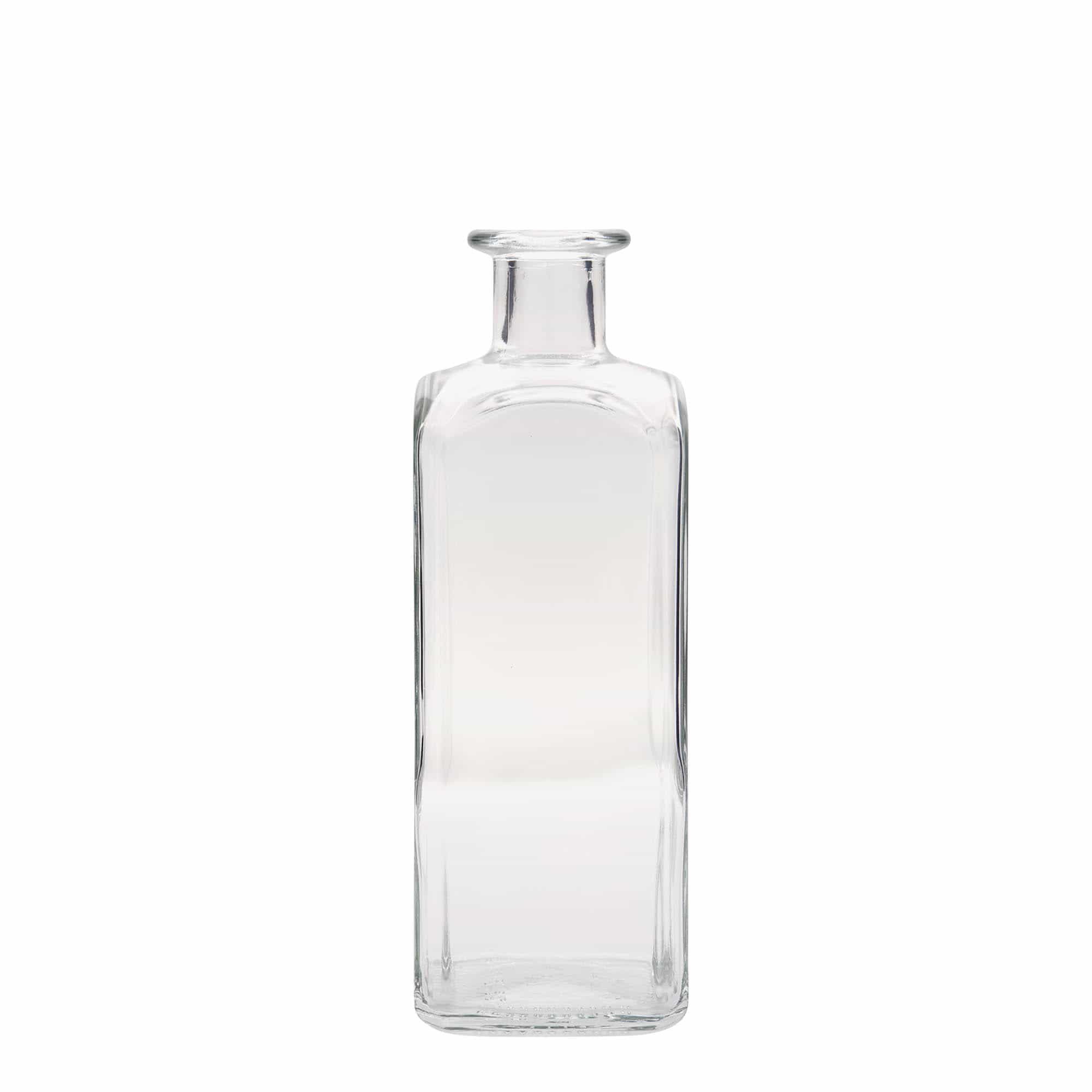 Γυάλινο μπουκάλι φαρμακείου 'Carré' 500 ml, τετράγωνο, στόμιο: φελλός Γυάλινο μπουκάλι φαρμακείου 'Carré' 500 ml, τετράγωνο, στόμιο: φελλός