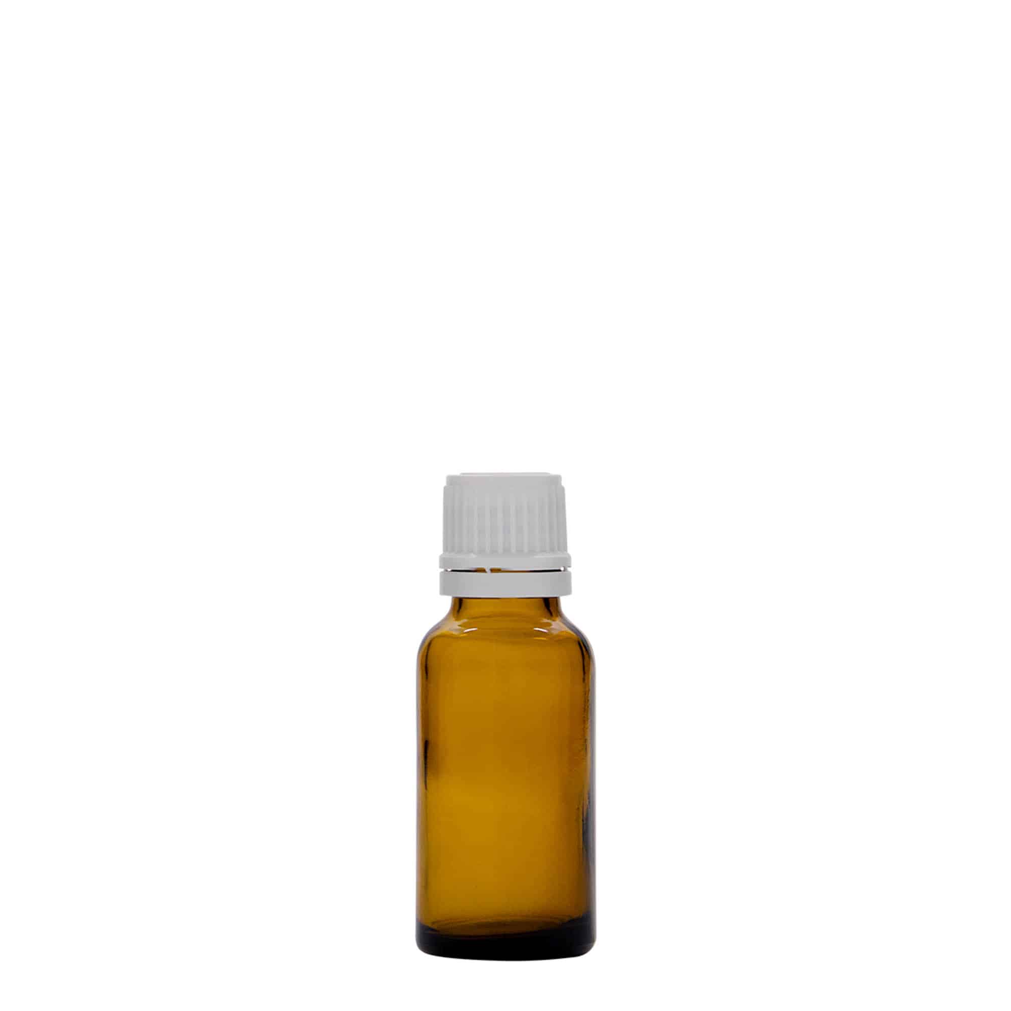 Μπουκάλι φαρμάκου 20 ml, γυάλινο, καφέ, στόμιο: DIN 18