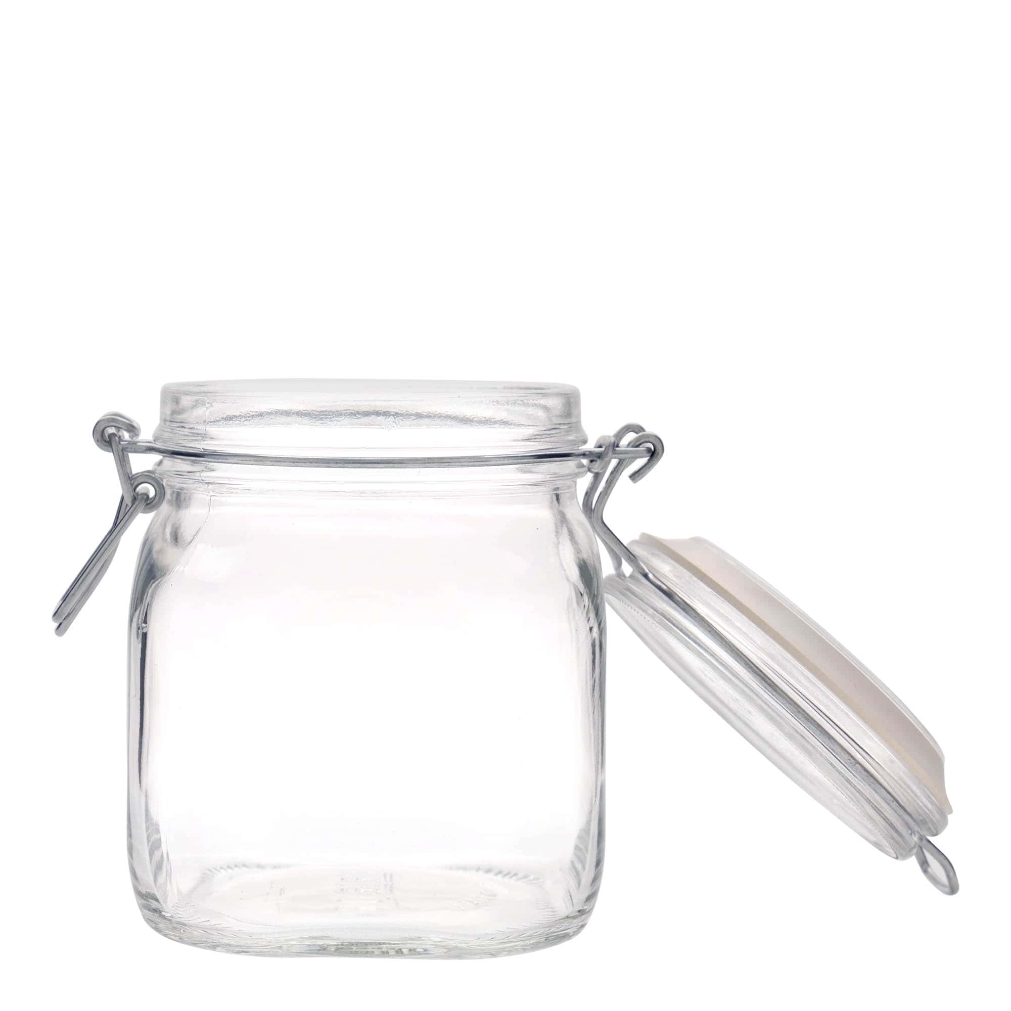 Βάζο με καπάκι με κλιπ 'Fido' 750 ml, τετράγωνο, στόμιο: καπάκι με κλιπ