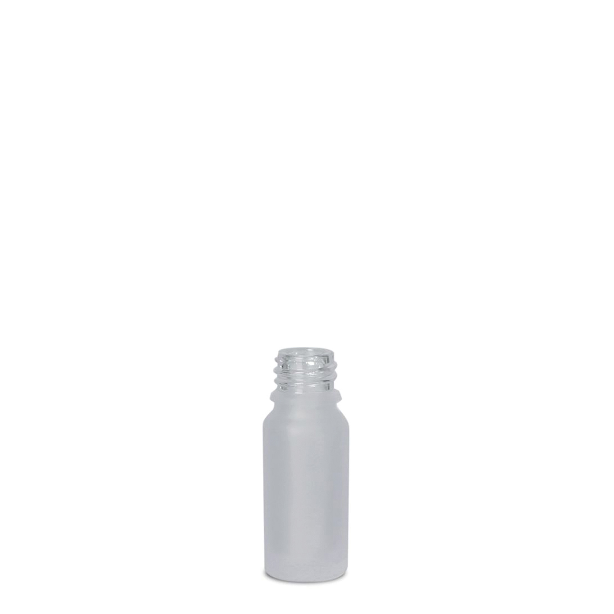 10 ml Medizinflasche, Glas, geeist, Mündung: DIN 18