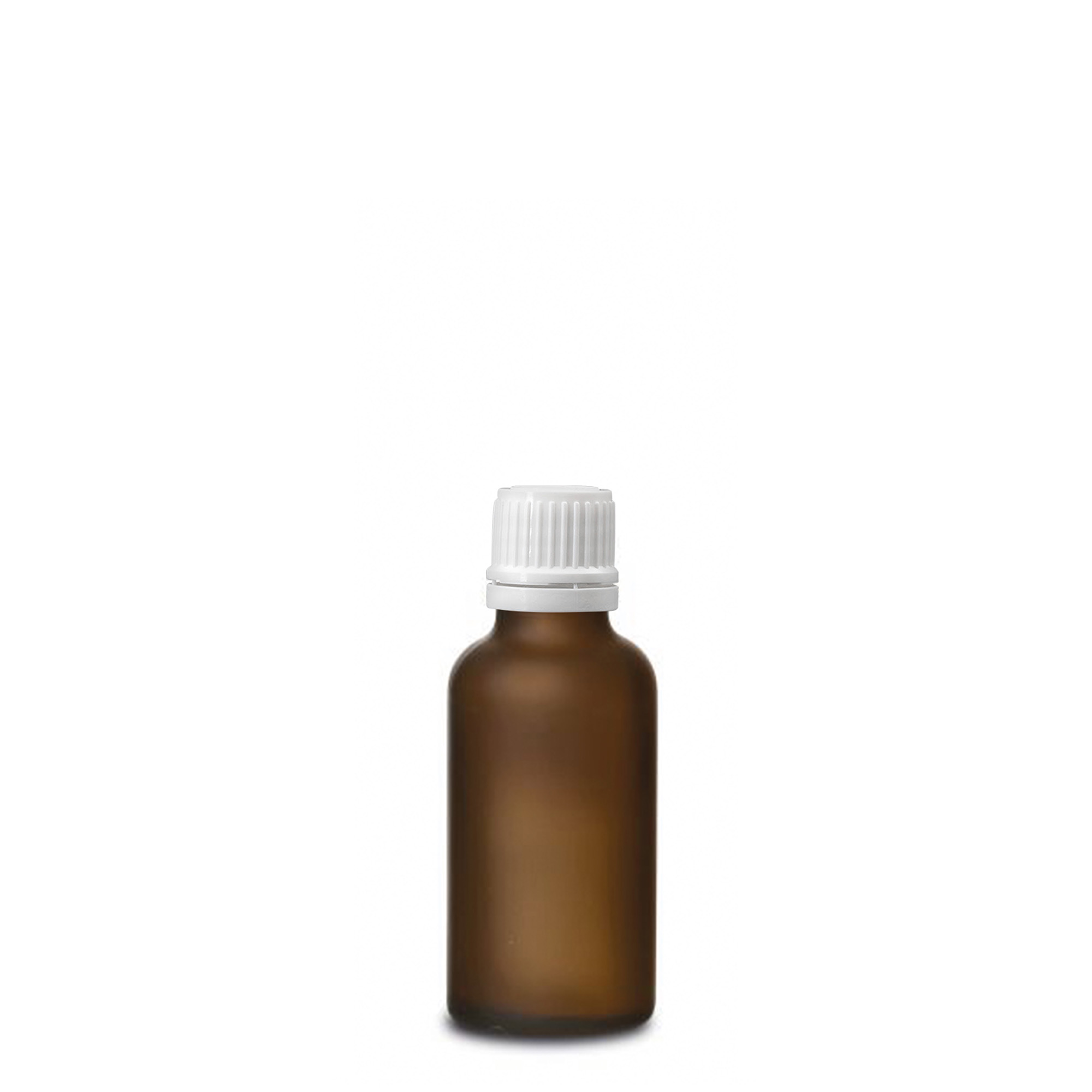 30 ml Medizinflasche, Glas, braun gefrostet, Mündung: DIN 18
