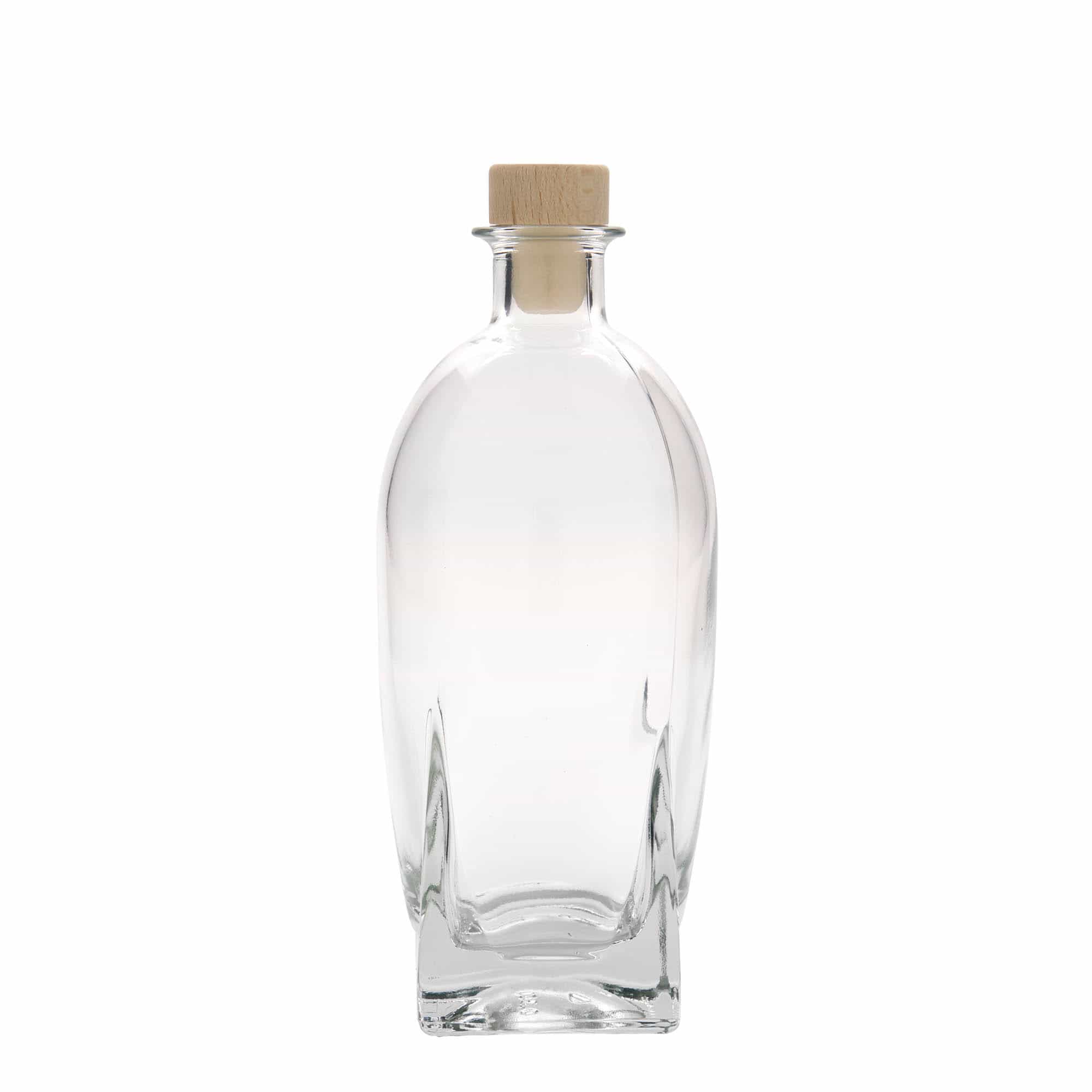 Γυάλινο μπουκάλι 'Zino' 500 ml, τετράγωνο, στόμιο: φελλός