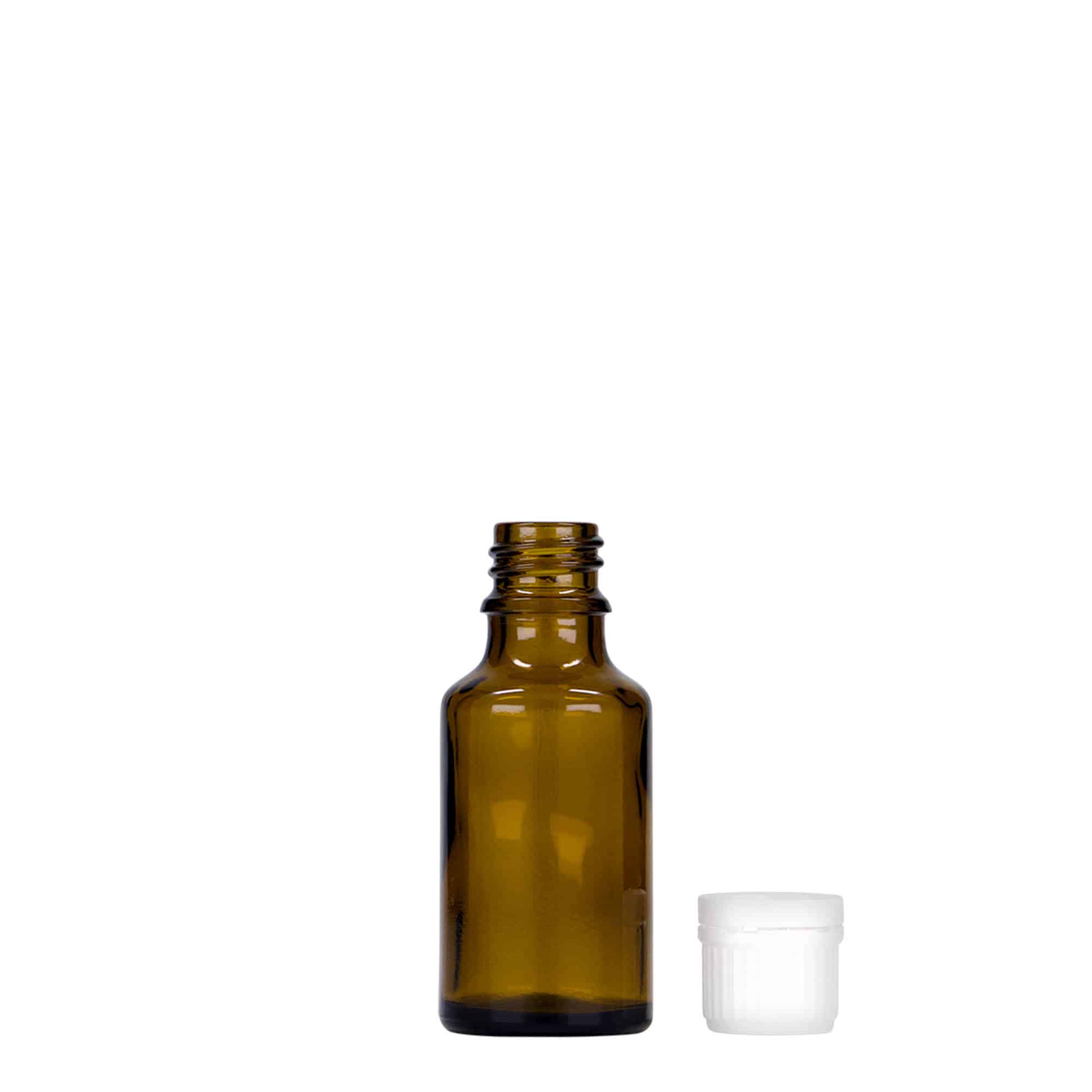 25 ml ιατρικό μπουκάλι, γυάλινο, καφέ, στόμιο: DIN 18