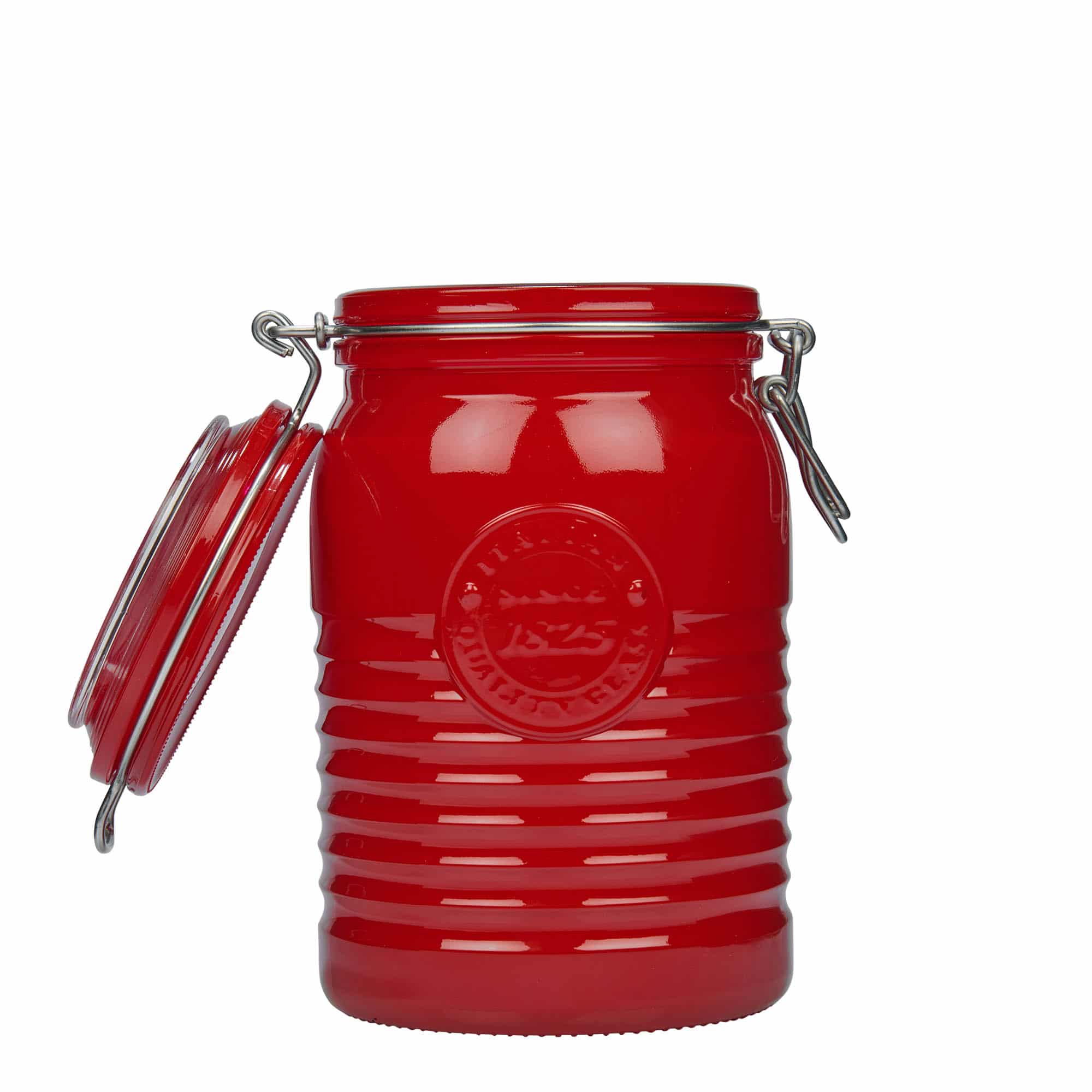 Βάζο με καπάκι με κλιπ 'Officina 1825' 1.000 ml, κόκκινο, στόμιο: καπάκι με κλιπ