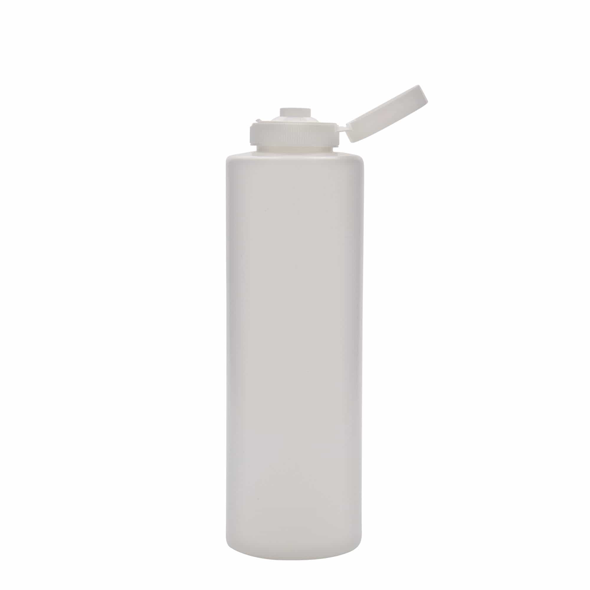 Μπουκάλι για σως 500 ml, πλαστικό LDPE, λευκό, στόμιο: GPI 38/400