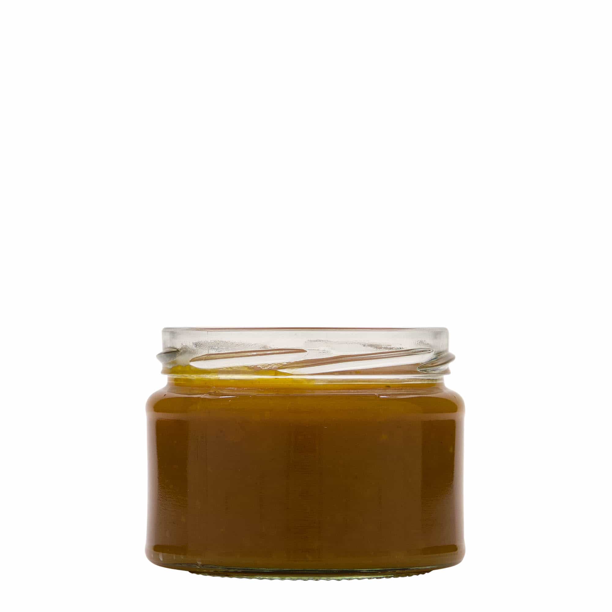 Στρογγυλό βάζο με επίπεδο στόμιο 282 ml, στόμιο: twist-off (TO 82)