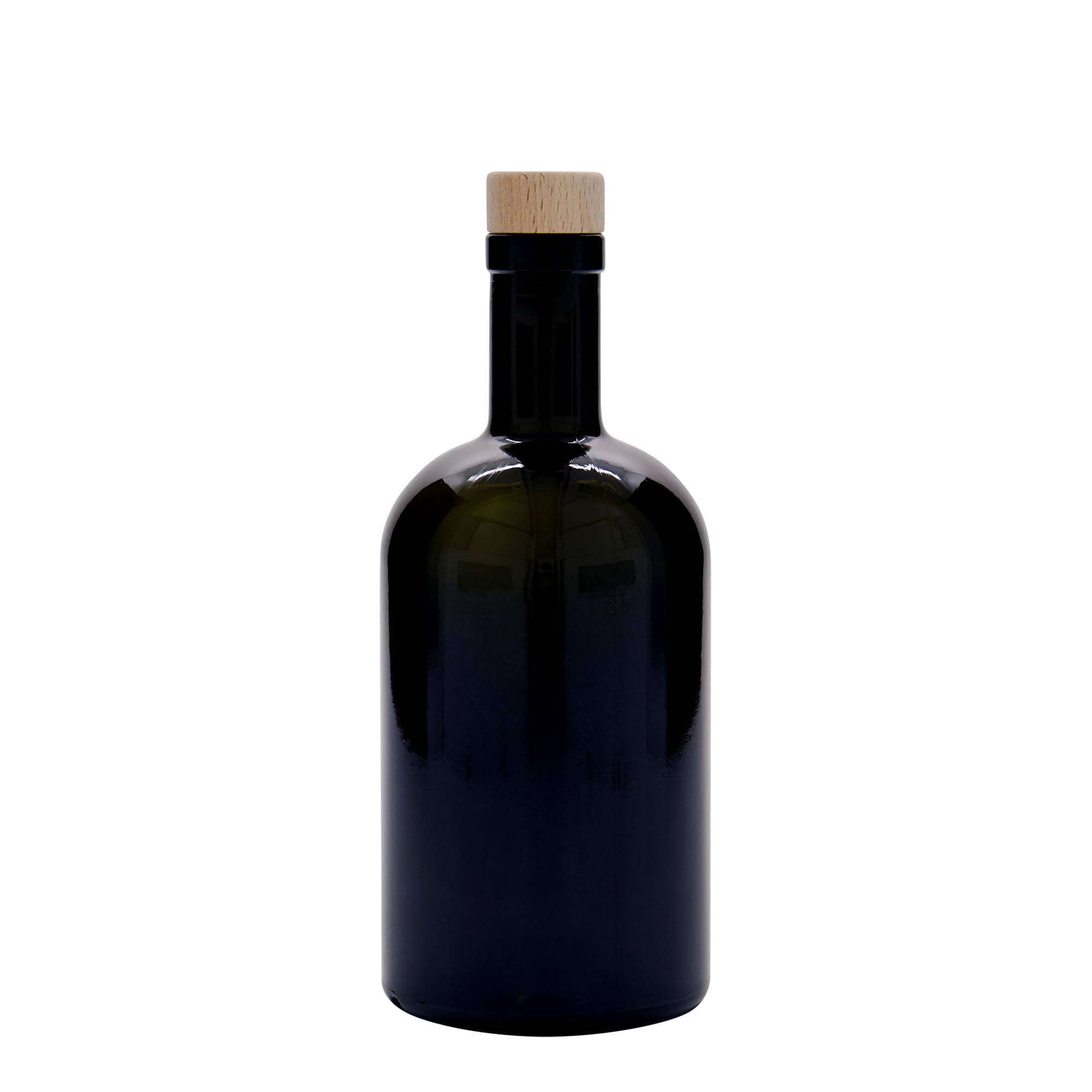 Γυάλινο μπουκάλι 'Farmacia' 500 ml, πράσινο αντικέ, στόμιο: φελλός