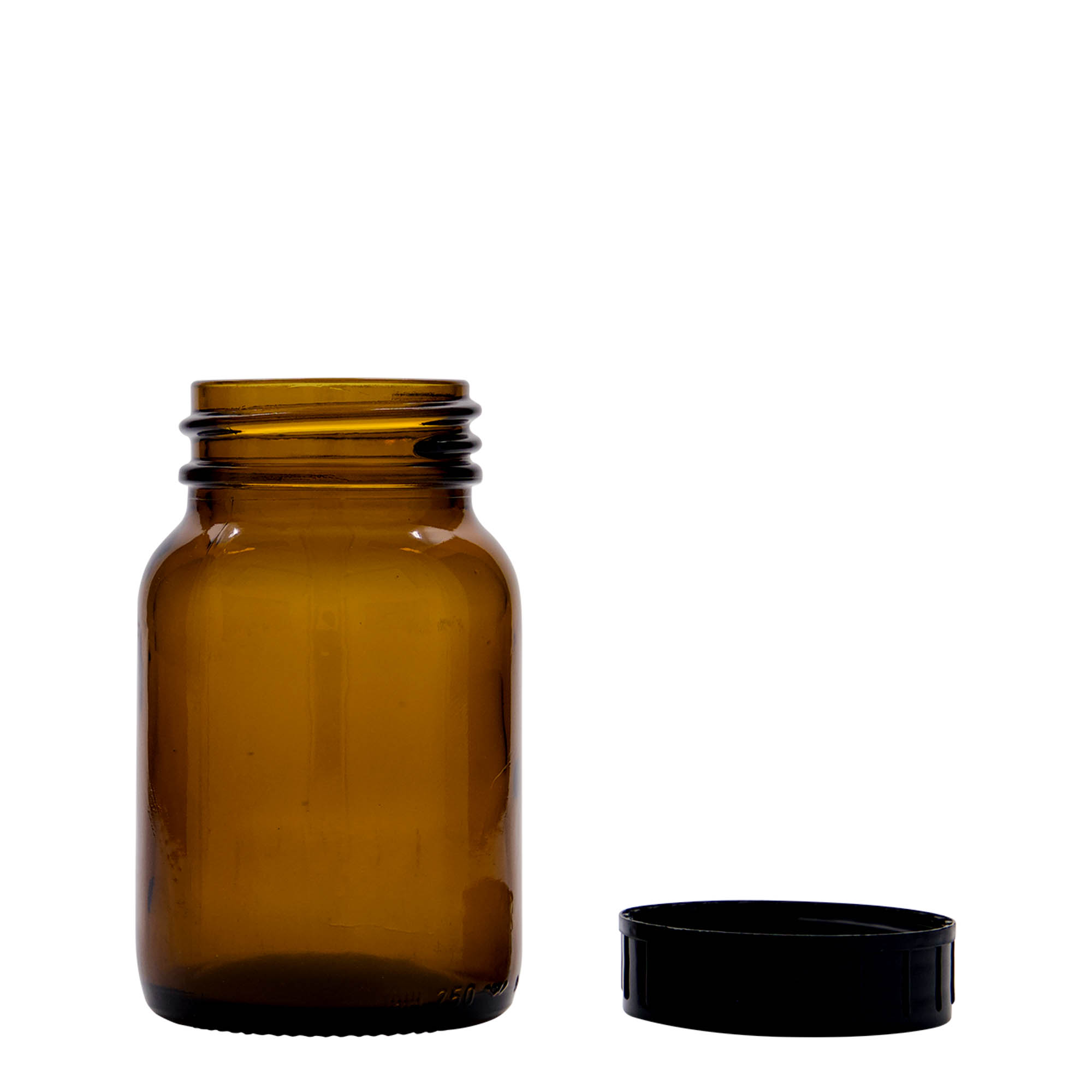 Βάζο με φαρδύ λαιμό 250 ml, καφέ, στόμιο: DIN 55 Βάζο με φαρδύ λαιμό 250 ml, καφέ, στόμιο: DIN 55