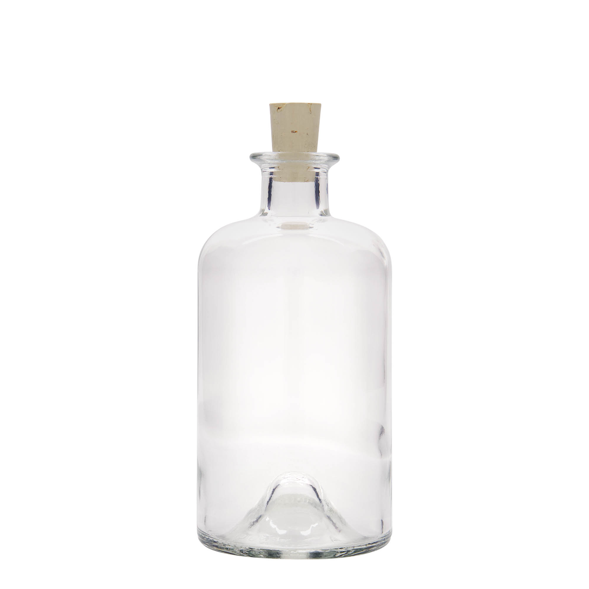 Γυάλινο μπουκάλι φαρμακείου 'Ιατρός' 500 ml, στόμιο: φελλός