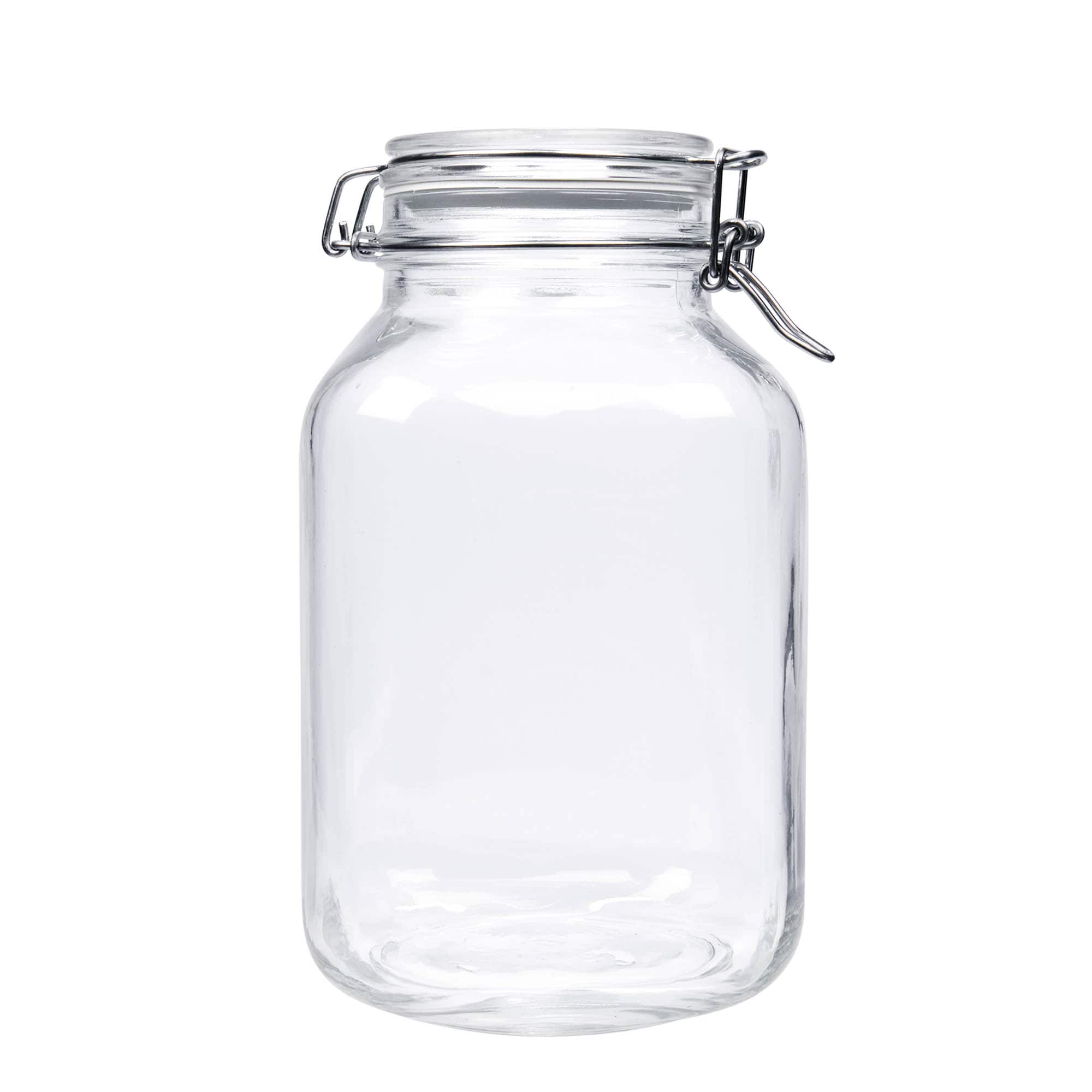 3.000 ml βάζο με μεταλλικό σύρμα κλεισίματος 'Fido', τετράγωνο, στόμιο: κλείσιμο με μεταλλικό σύρμα