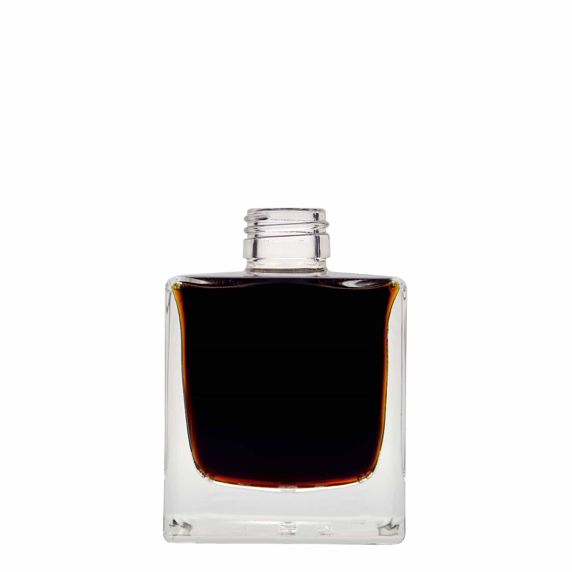 Γυάλινο μπουκάλι 'Cube' 200 ml, τετράγωνο, στόμιο: PP 28
