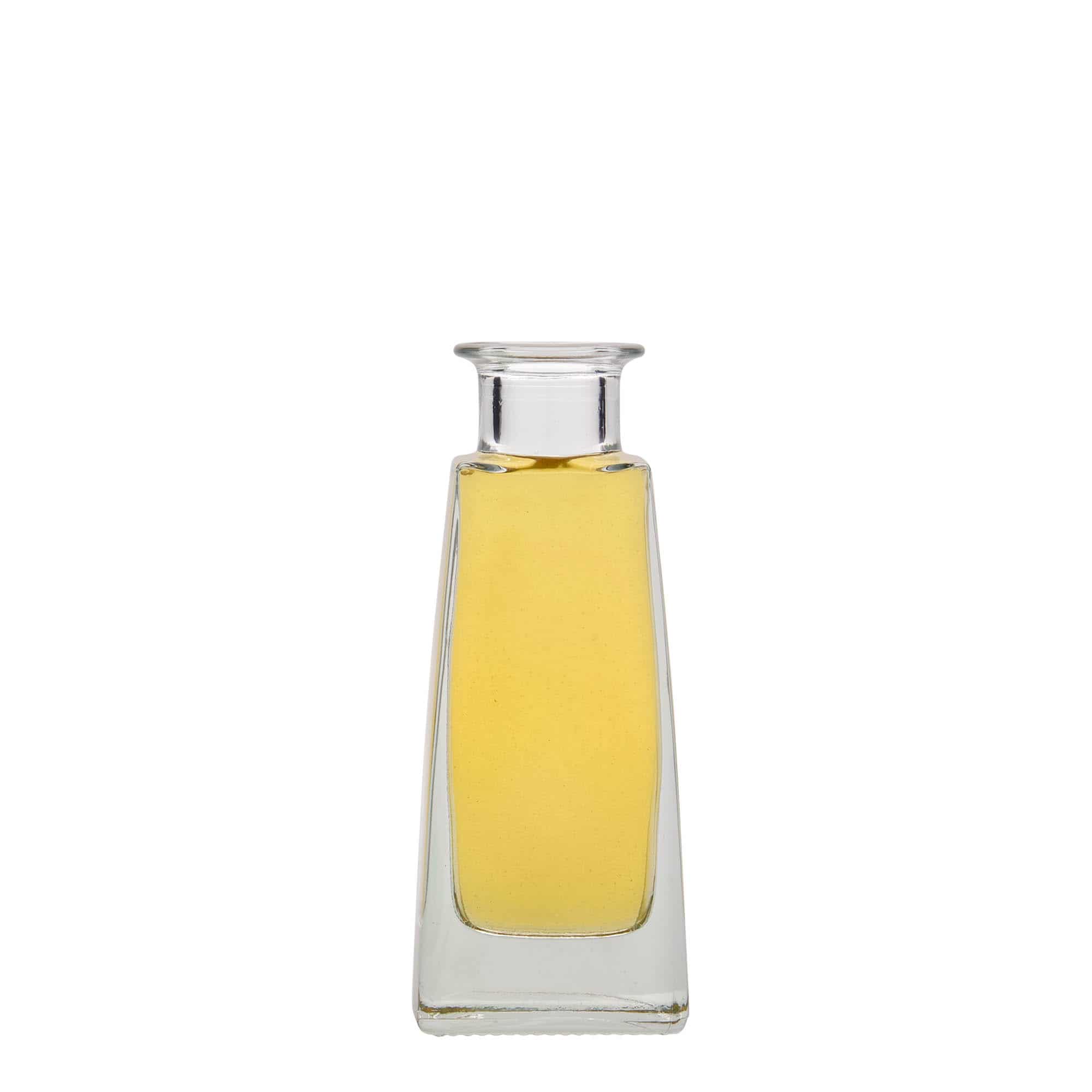 Γυάλινο μπουκάλι 'Timmy' 100 ml, ορθογώνιο, στόμιο: φελλός