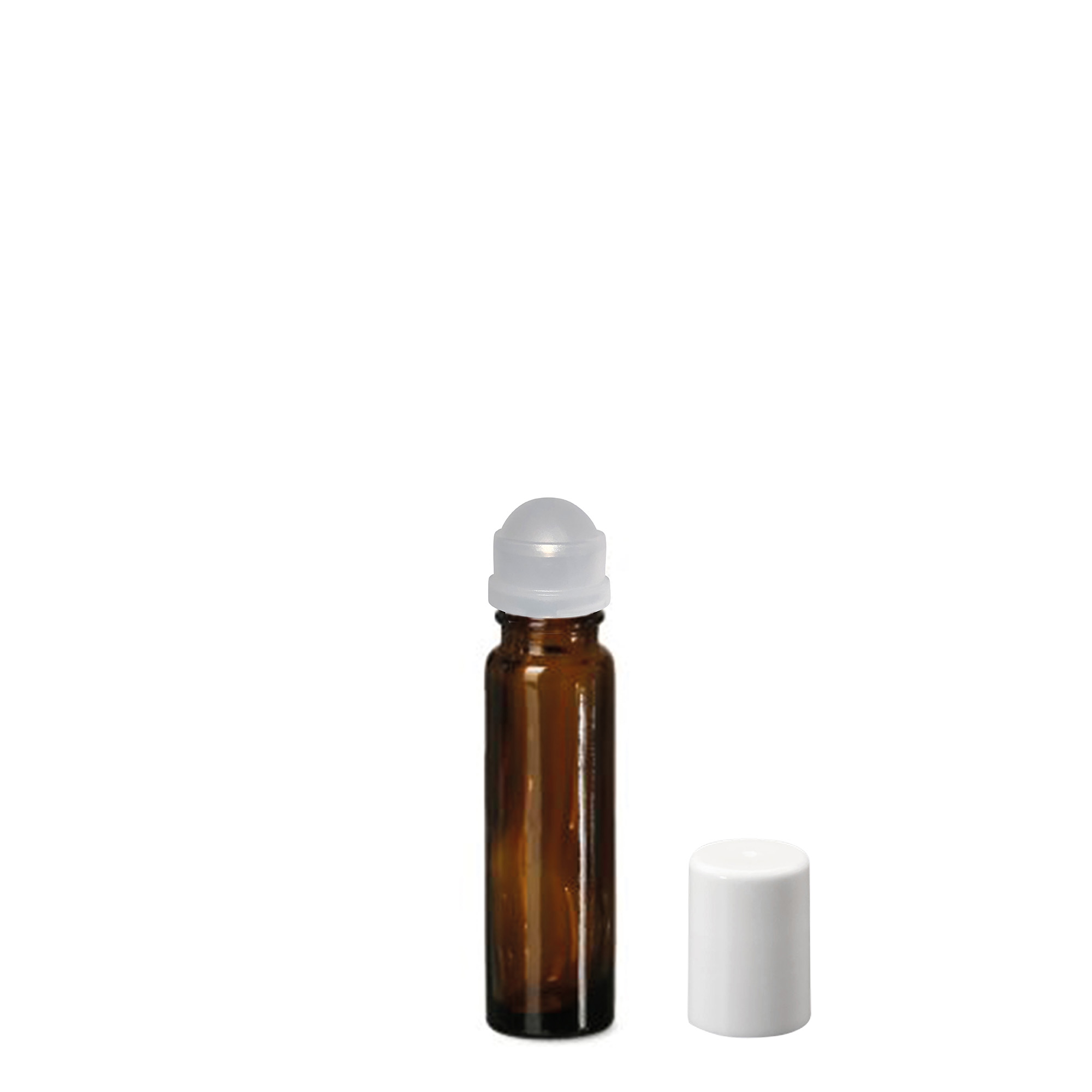 10 ml Roll-On-Flasche, Glas, braun, Mündung: Schraubverschluss 10 ml Roll-On-Flasche, Glas, braun, Mündung: Schraubverschluss