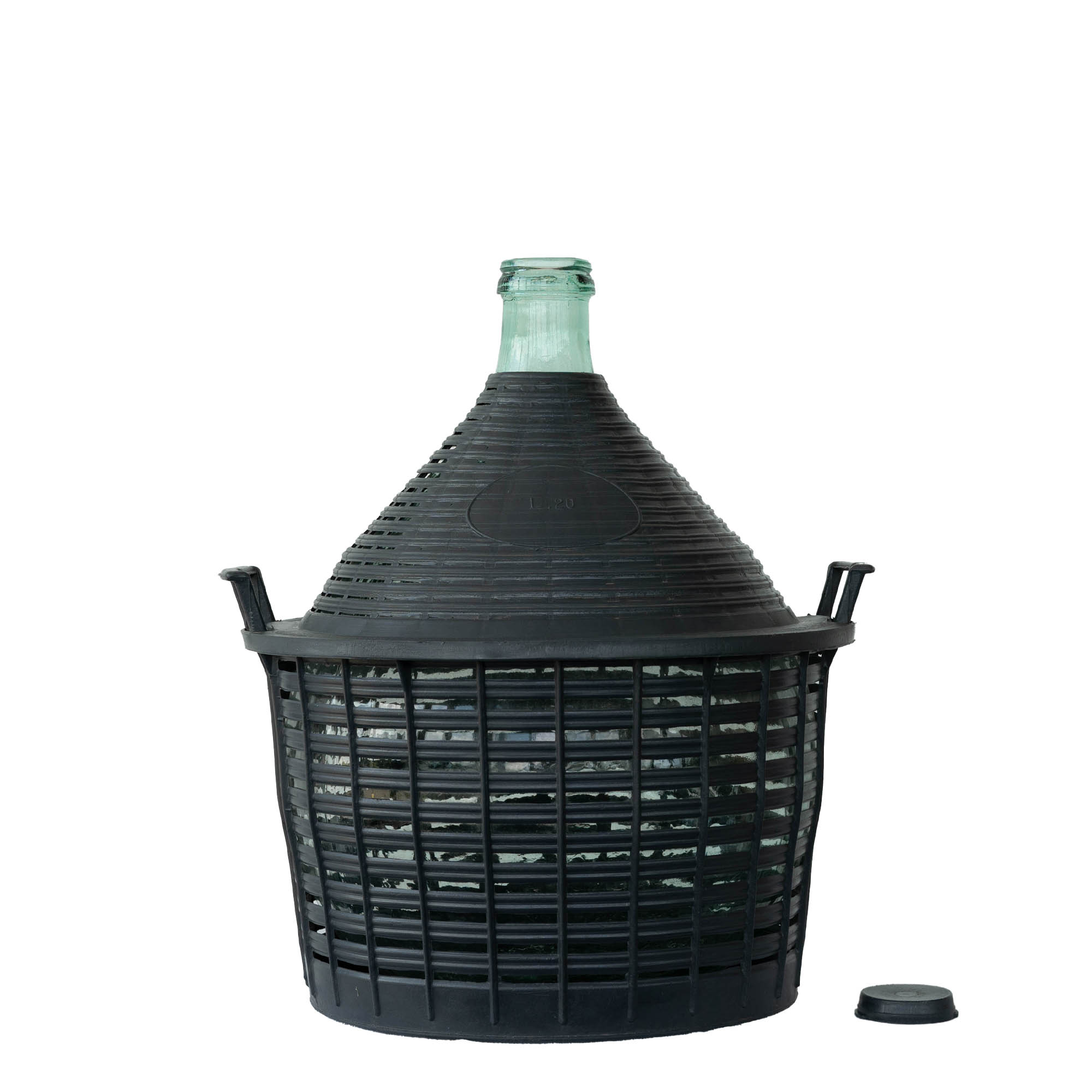 Νταμιτζάνα 20 l με στενό λαιμό, γυάλινη, στόμιο: χωνευτό πώμα Νταμιτζάνα 20 l με στενό λαιμό, γυάλινη, στόμιο: χωνευτό πώμα