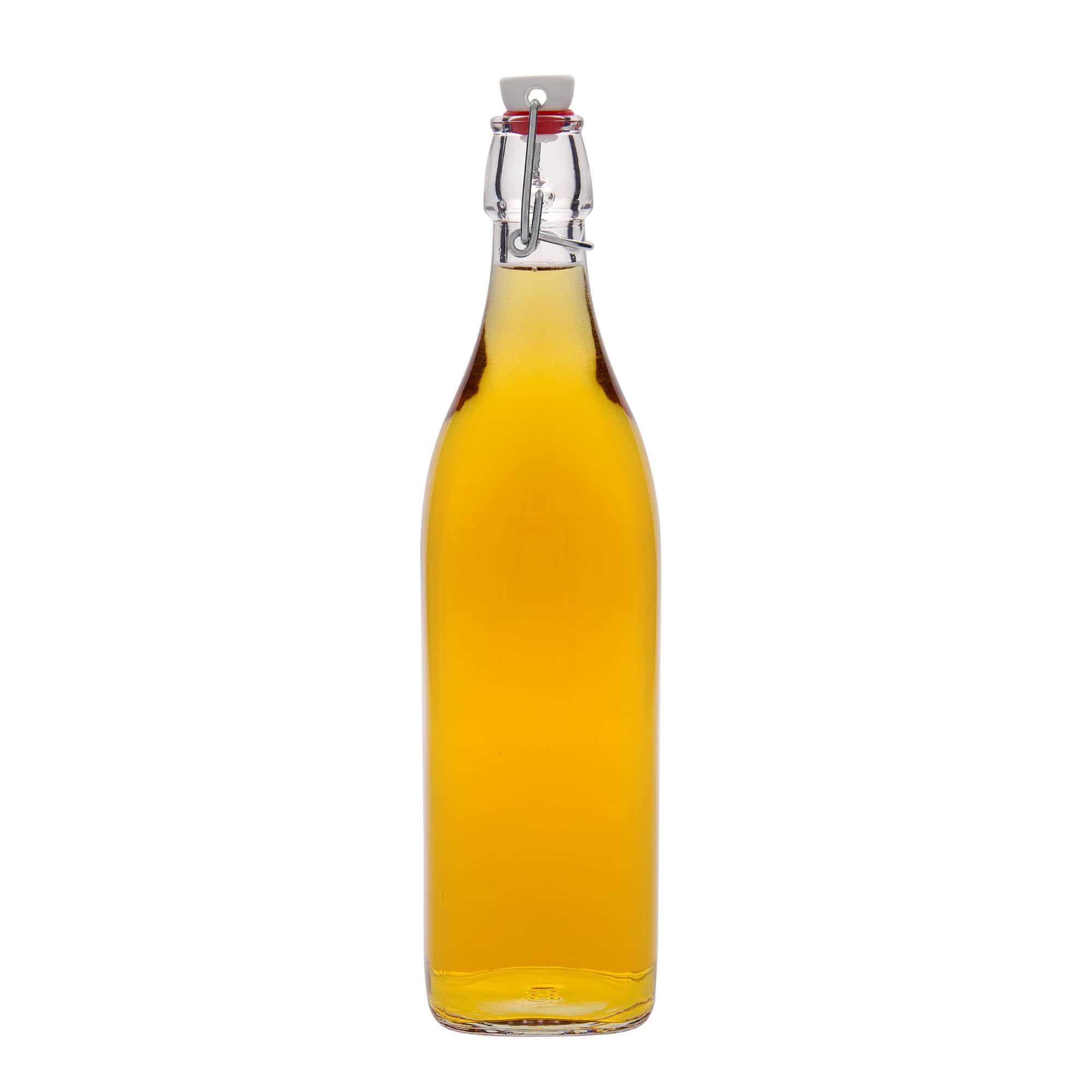 Γυάλινο μπουκάλι 'Swing' 1.000 ml, τετράγωνο, στόμιο: μηχανικό πώμα