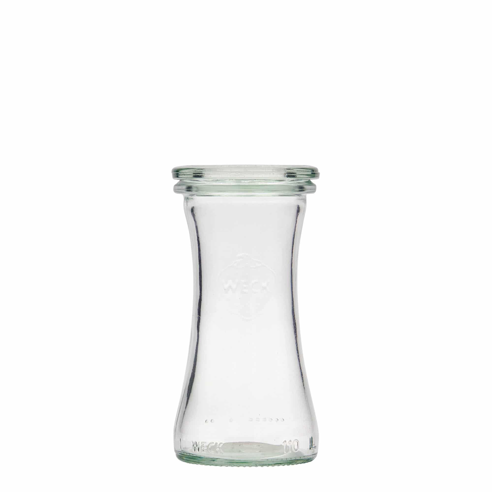 Βάζο για εκλεκτά τρόφιμα WECK 110 ml, στόμιο: στρογγυλεμένο χείλος Βάζο για εκλεκτά τρόφιμα WECK 110 ml, στόμιο: στρογγυλεμένο χείλος